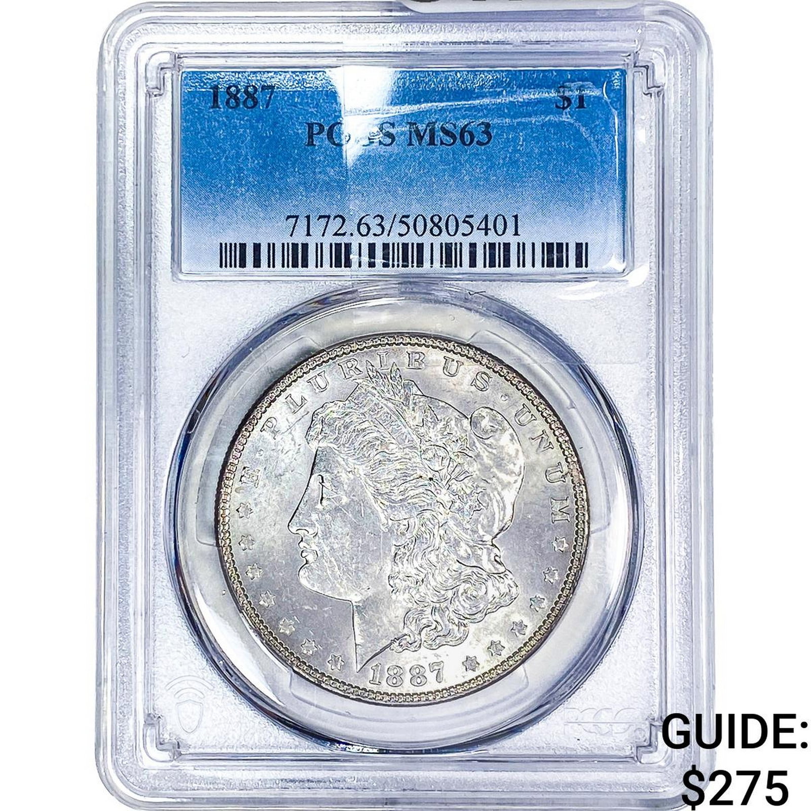 1887 Morgan Silver Dollar PCGS MS63: 1887 Morgan Silver Dollar PCGS MS63