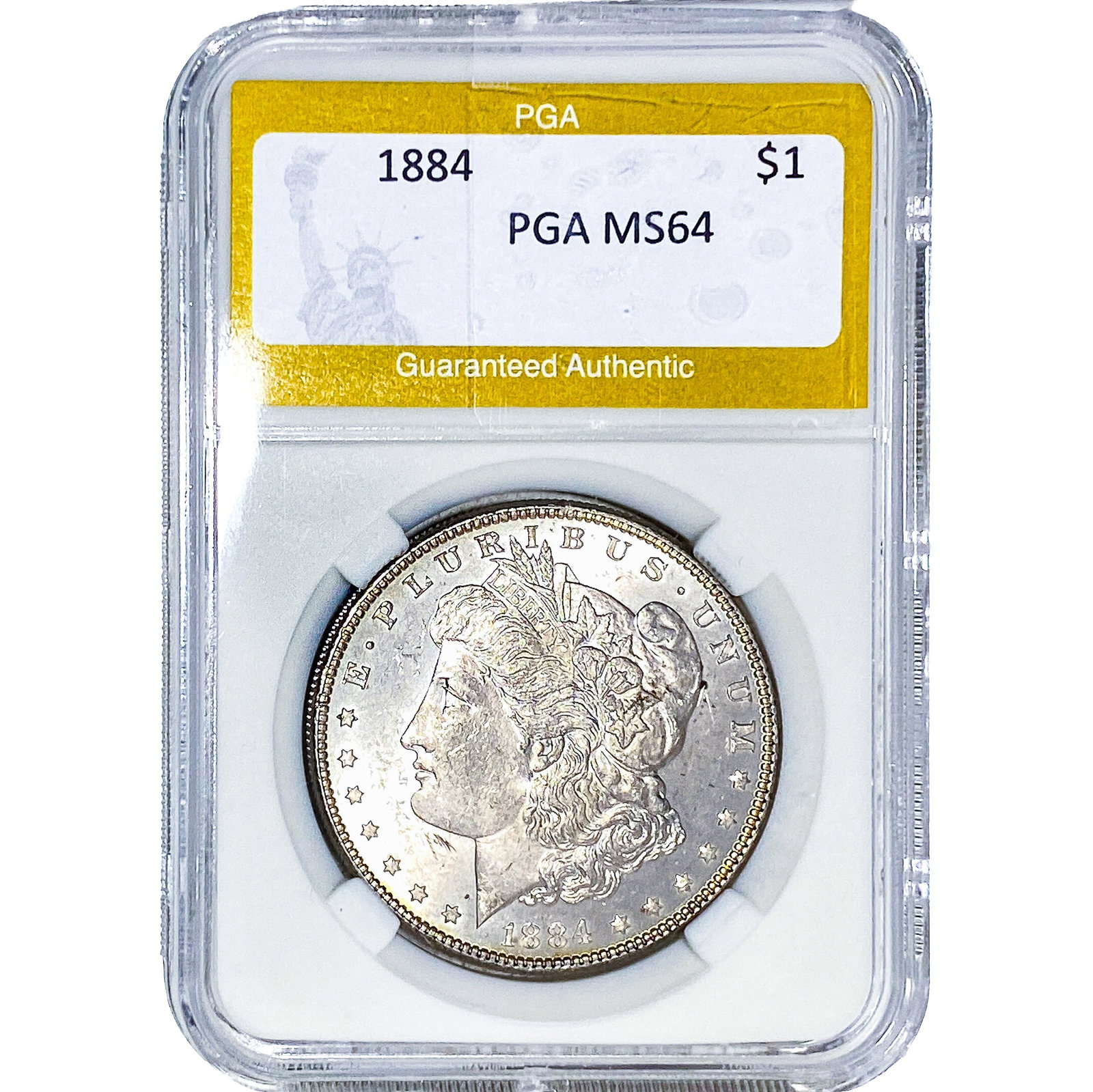 1884 Morgan Silver Dollar PGA MS64: 1884 Morgan Silver Dollar PGA MS64