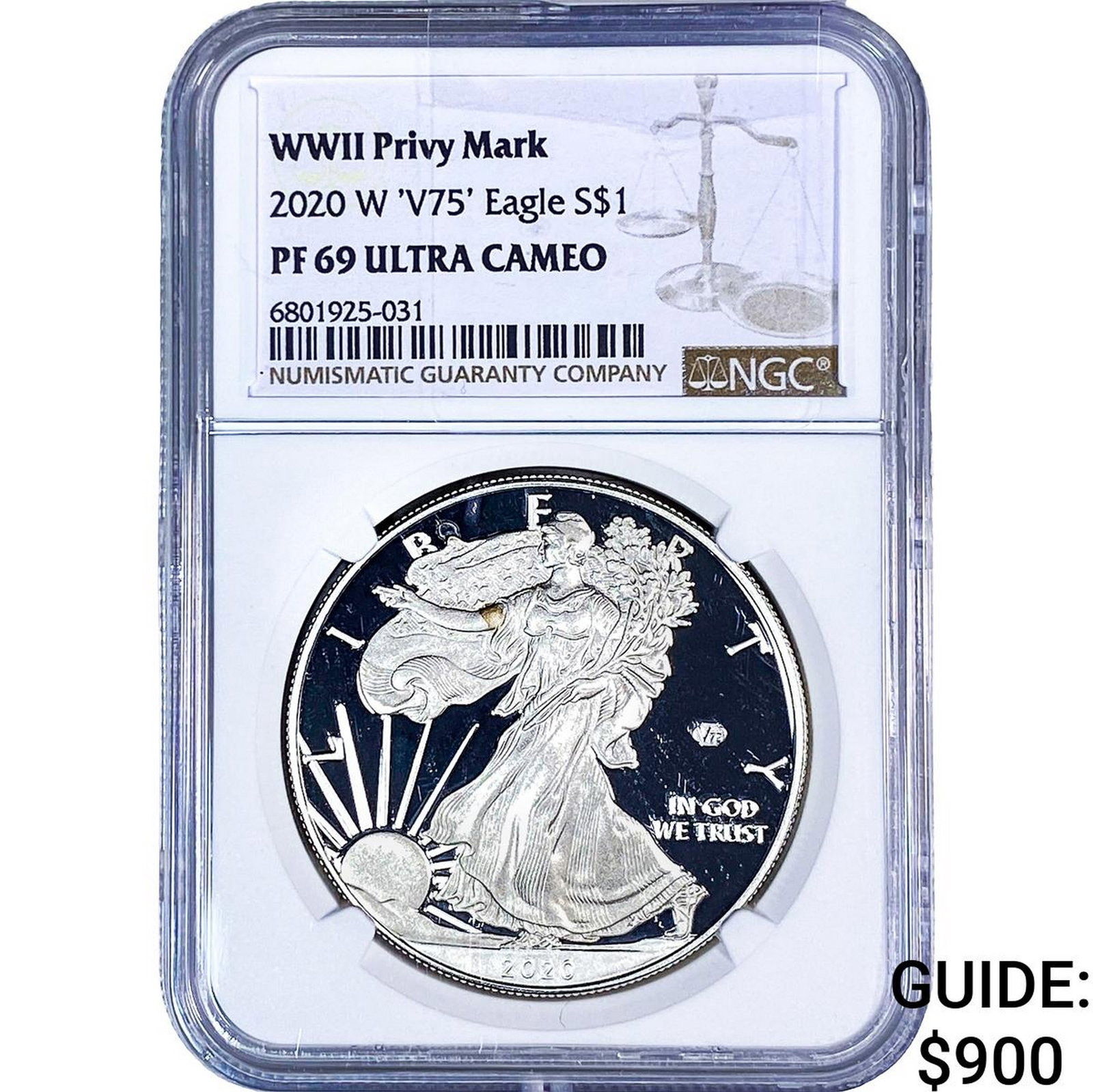 2020-W Silver Eagle NGC PF69 Ultra Cameo: 2020-W Silver Eagle NGC PF69 Ultra Cameo