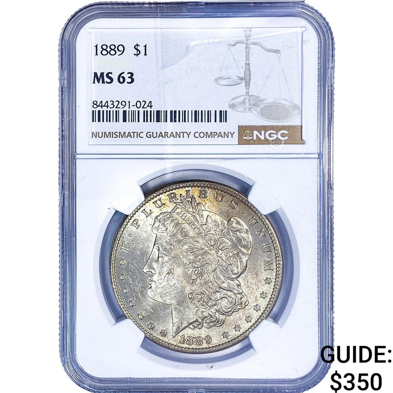 1889 Morgan Silver Dollar NGC MS63: 1889 Morgan Silver Dollar NGC MS63