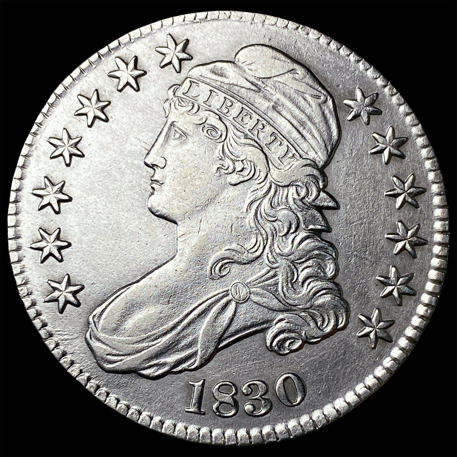1830 Silver Capped Bust Half Dollar UNCIRCULATED: 1830 Silver Capped Bust Half Dollar UNCIRCULATED