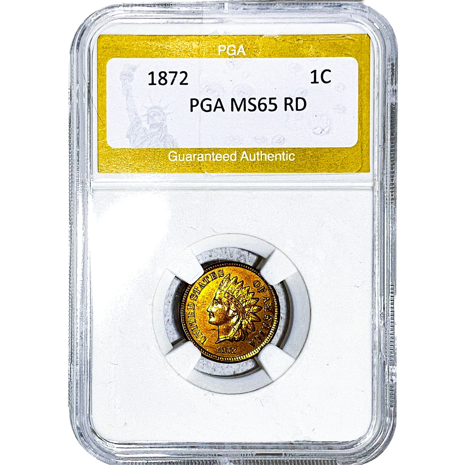 1872 Indian Head Cent PGA MS65 RD (1 of 2)