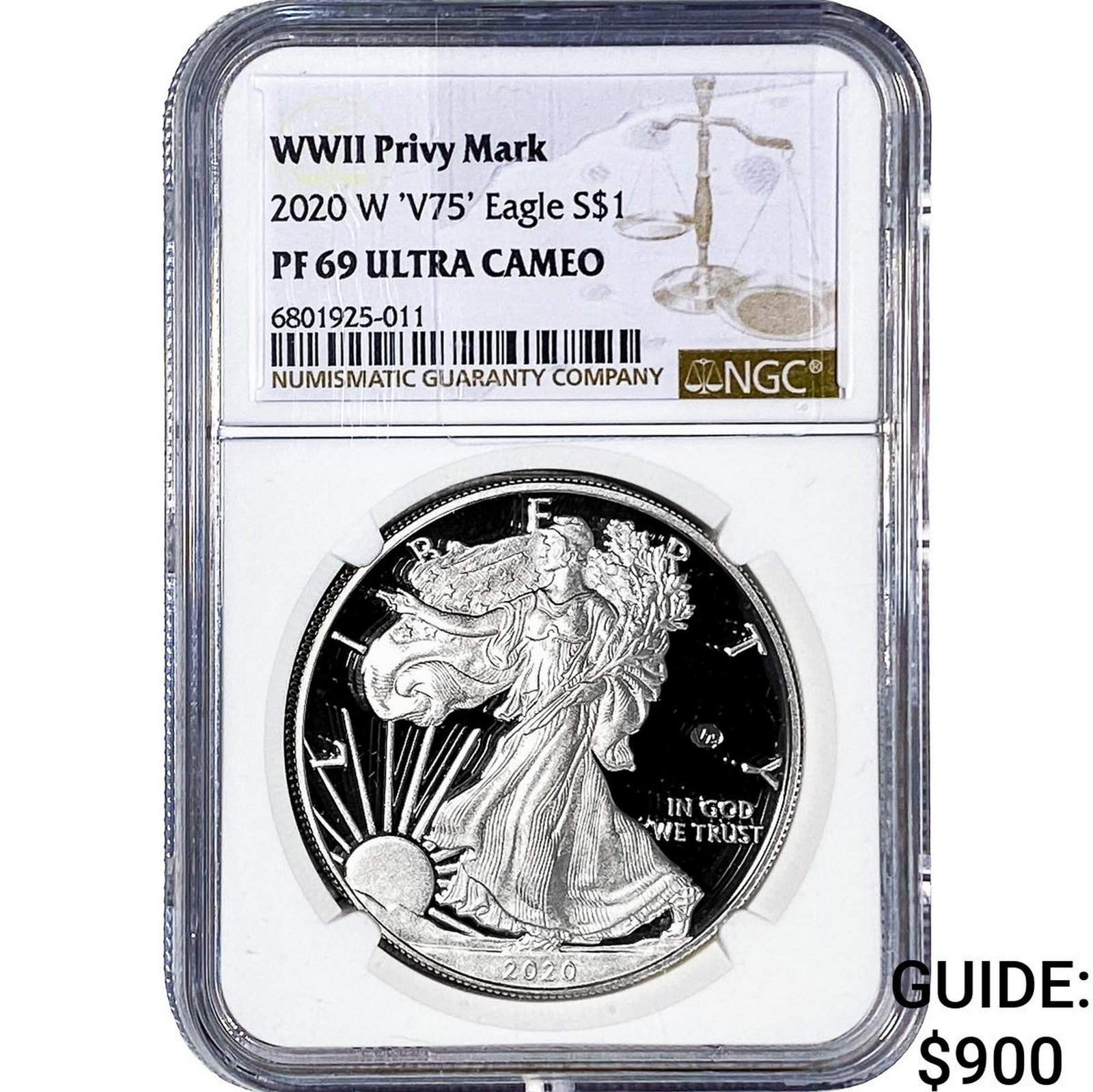 2020-W Silver Eagle NGC PF69 Ultra Cameo: 2020-W Silver Eagle NGC PF69 Ultra Cameo
