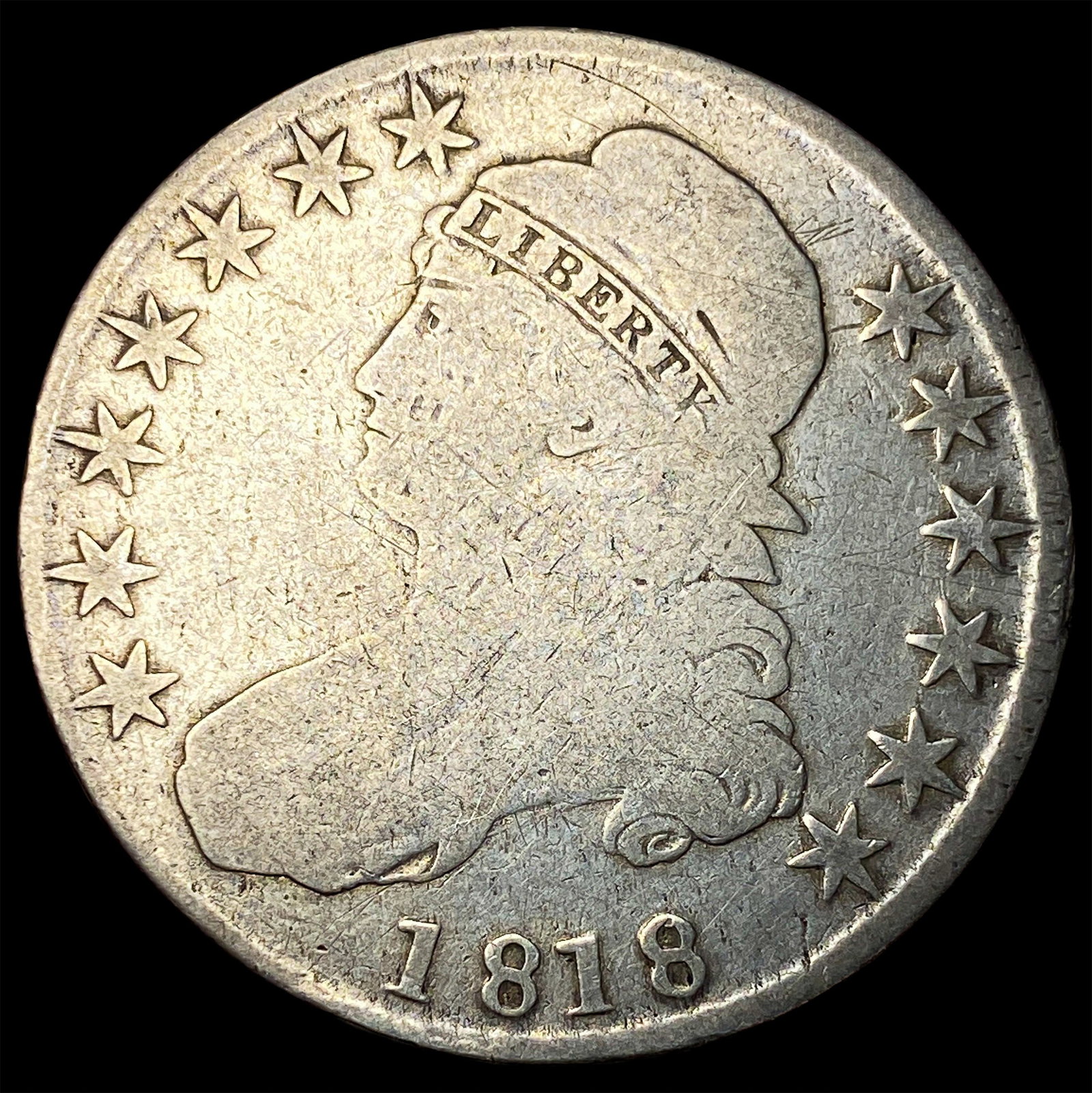 1818 Capped Bust Half Dollar NICELY CIRCULATED (1 of 2)