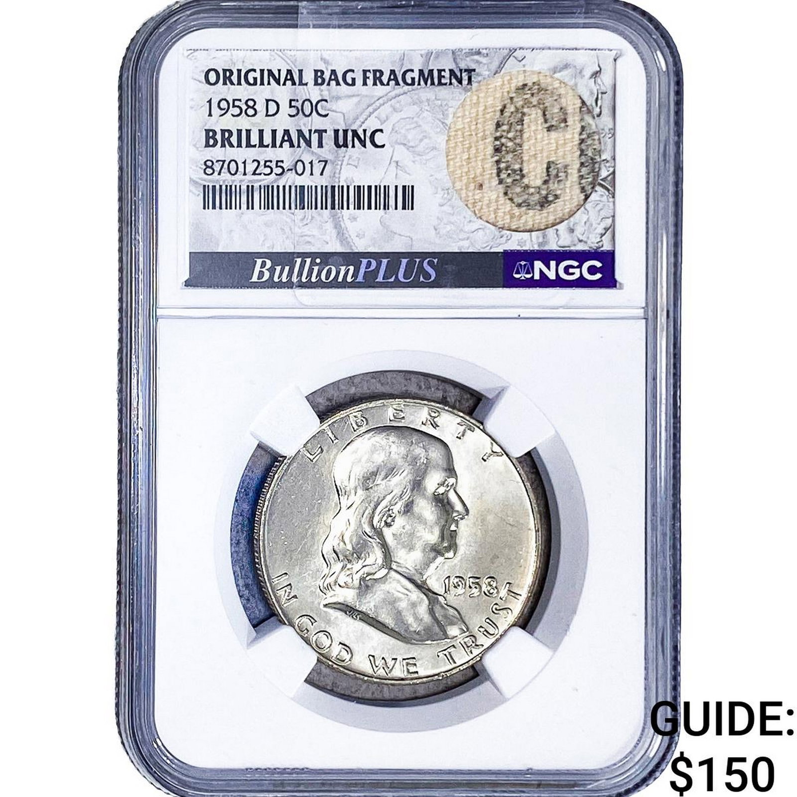1958-D Franklin Half Dollar NGC BU (1 of 2)