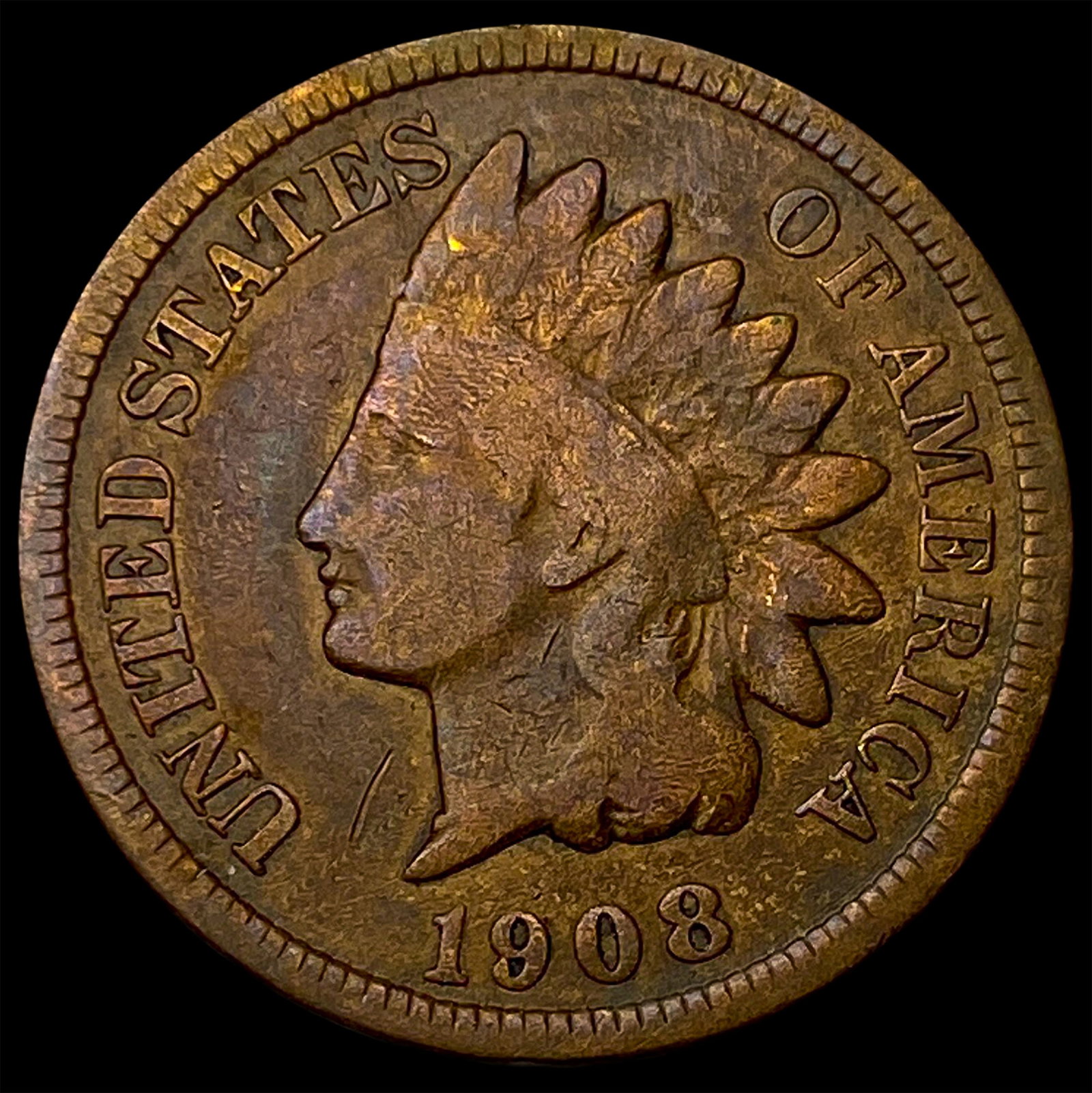 1908-S Indian Head Cent LIGHTLY CIRCULATED (1 of 2)