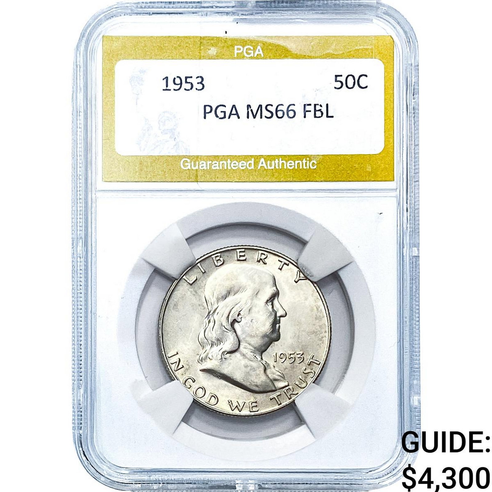 1953 Franklin Half Dollar PGA MS66 FBL (1 of 2)