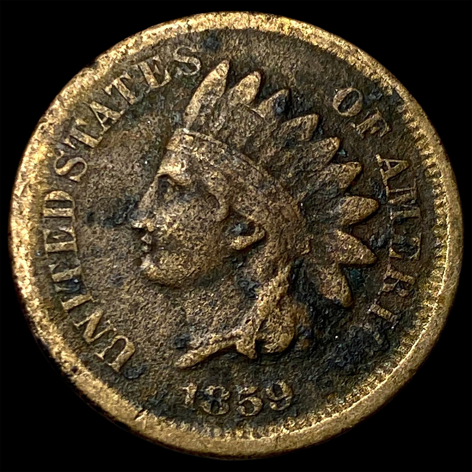 1859 Indian Head Cent LIGHTLY CIRCULATED: 1859 Indian Head Cent LIGHTLY CIRCULATED
