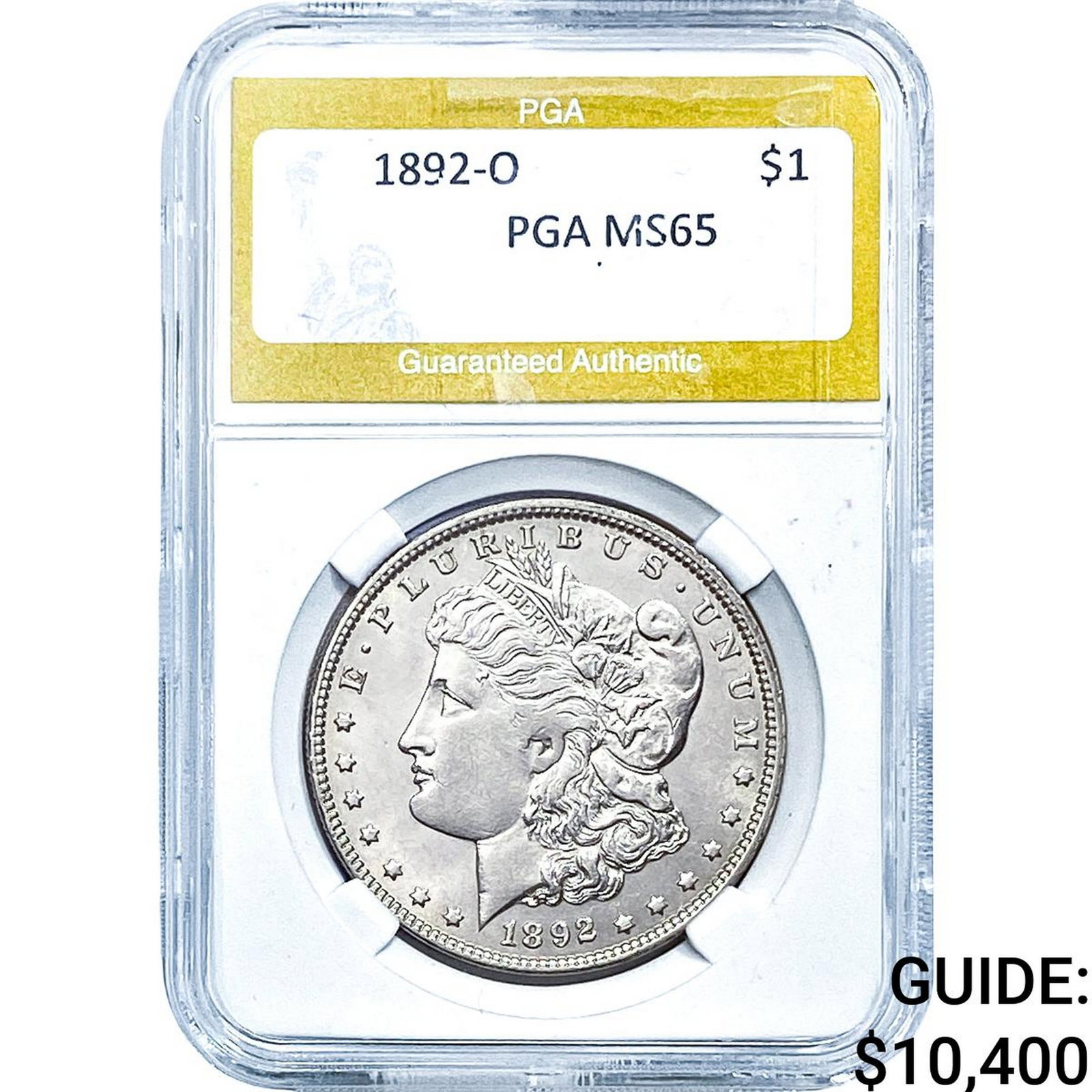 1892-O Morgan Silver Dollar PGA MS65: 1892-O Morgan Silver Dollar PGA MS65