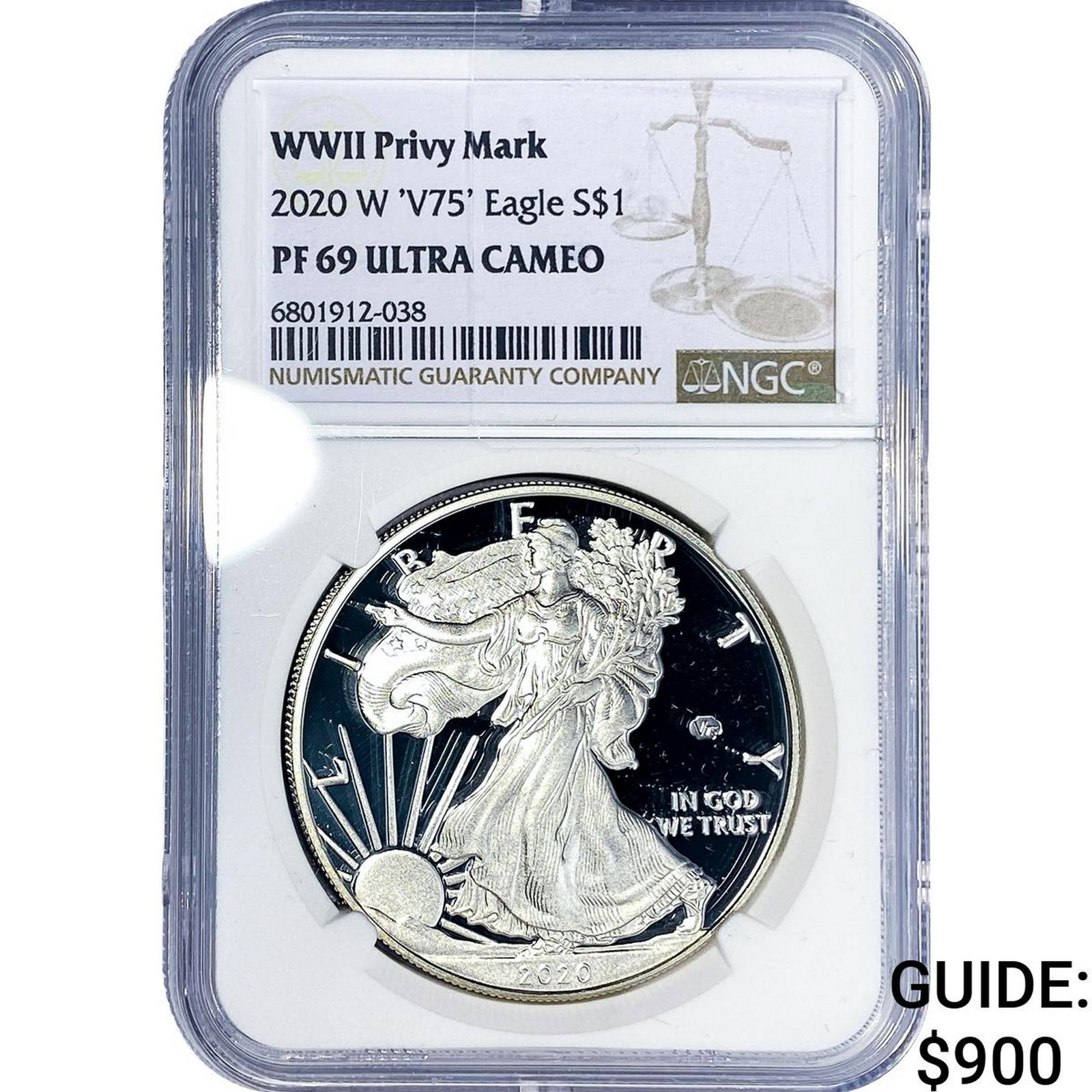 2020-W Silver Eagle NGC PF69 Ultra Cameo (1 of 2)