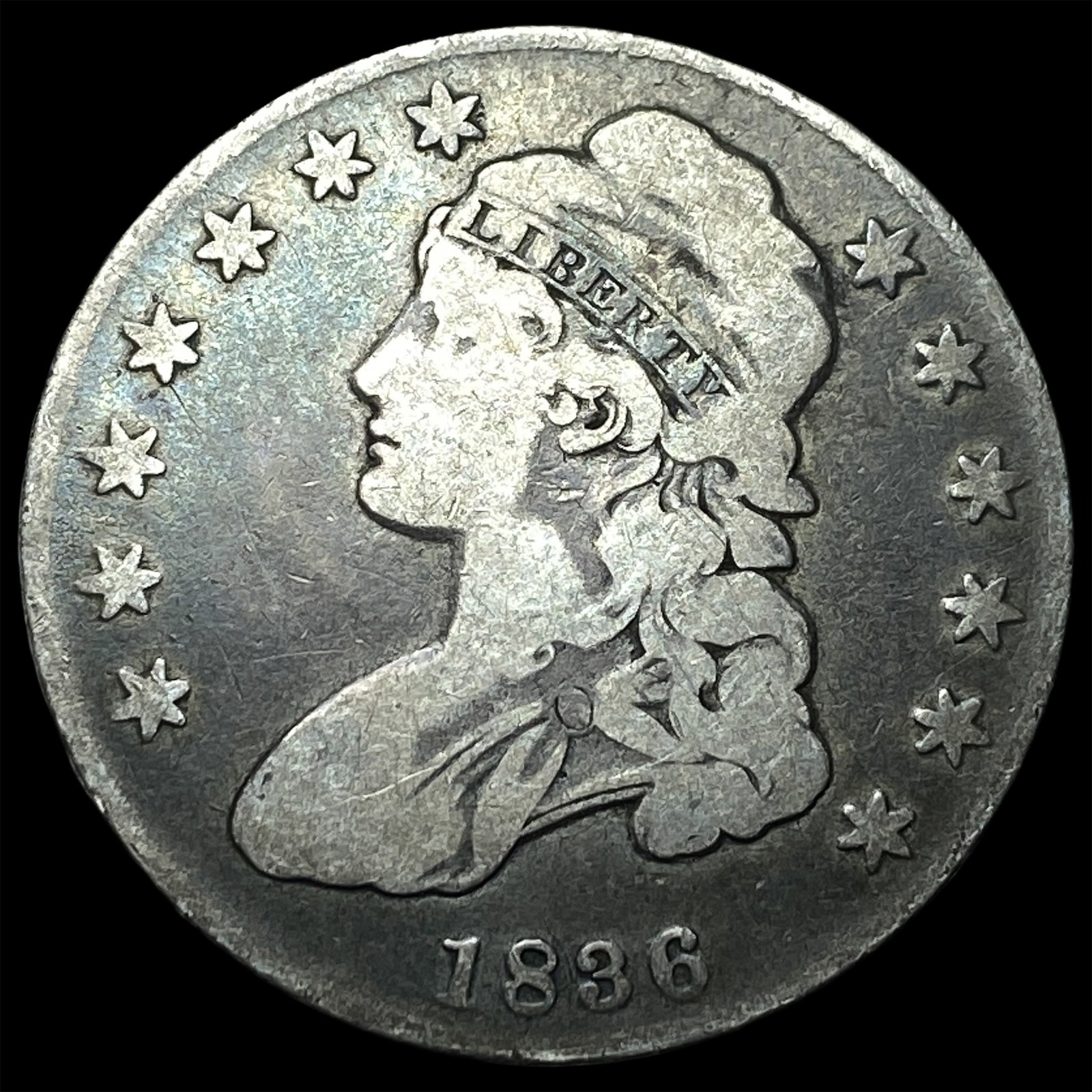 1836 Capped Bust Half Dollar NICELY CIRCULATED: 1836 Capped Bust Half Dollar NICELY CIRCULATED