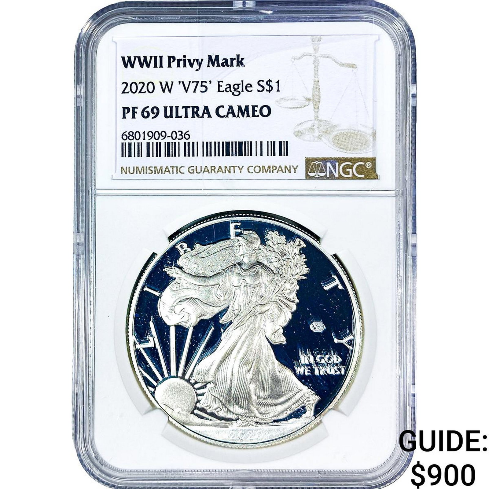 2020-W Silver Eagle NGC PF69 Ultra Cameo: 2020-W Silver Eagle NGC PF69 Ultra Cameo
