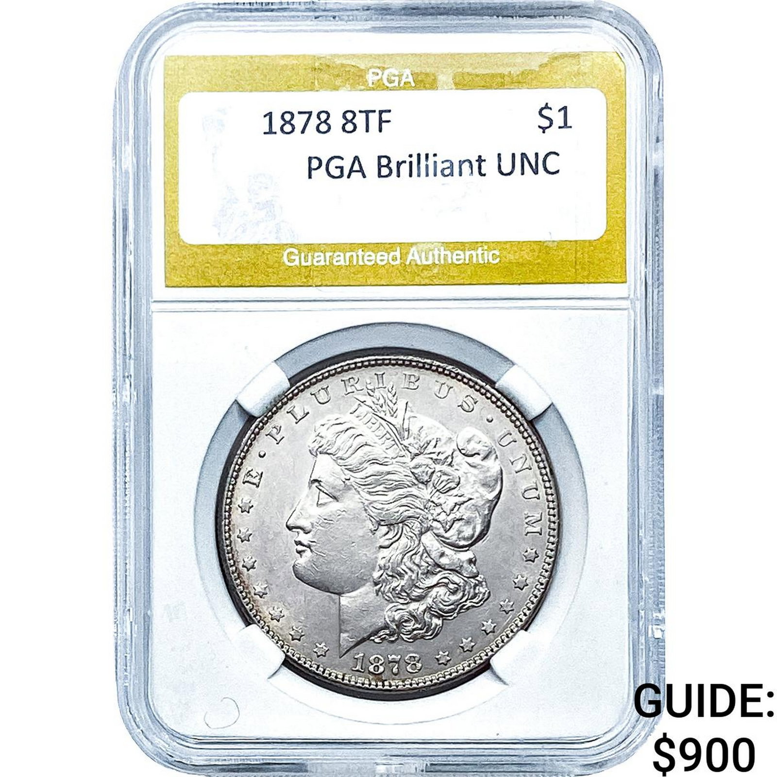 1878 8TF Morgan Silver Dollar PGA BU (1 of 2)