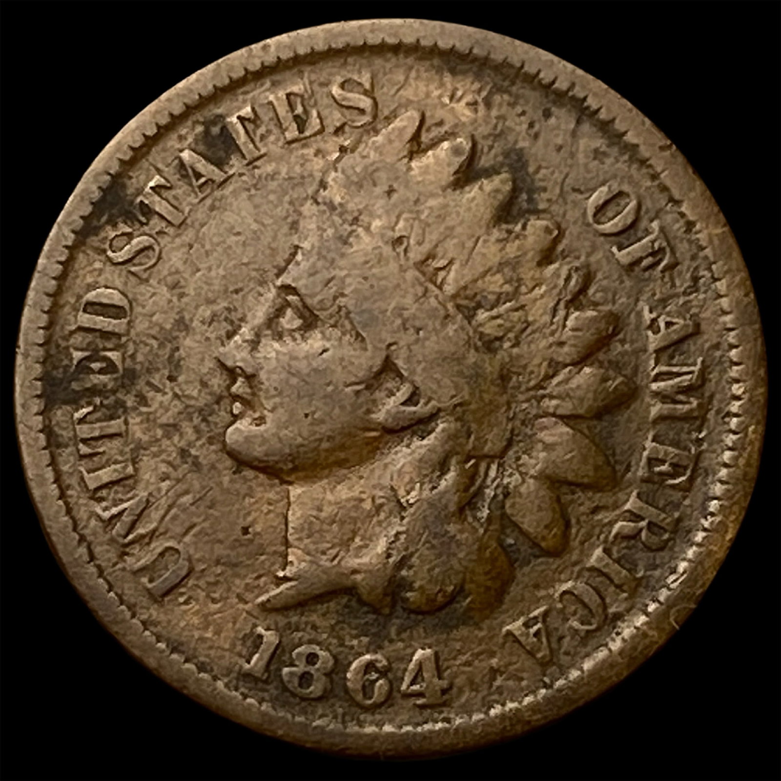 1864 Indian Head Cent LIGHTLY CIRCULATED: 1864 Indian Head Cent LIGHTLY CIRCULATED