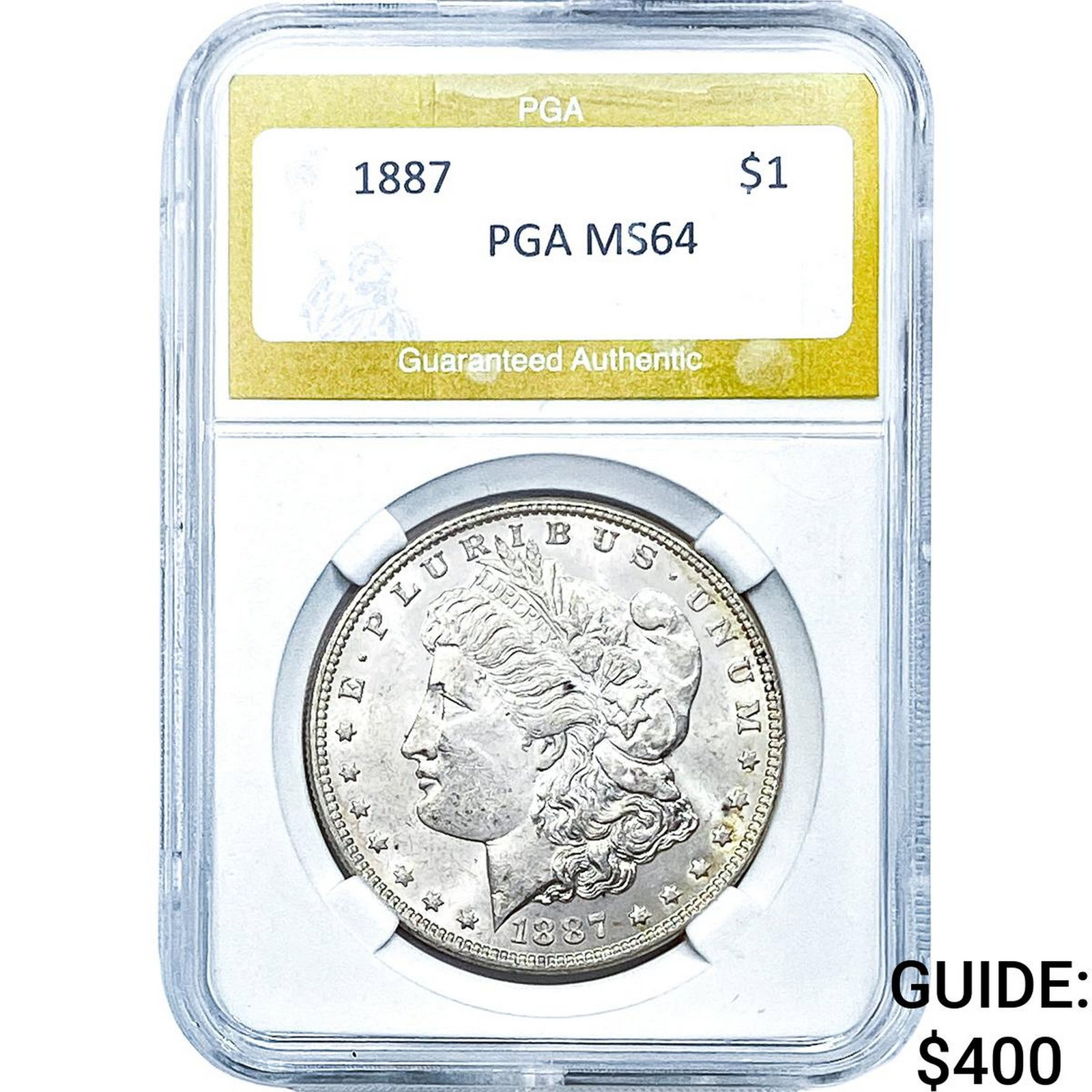 1887 Morgan Silver Dollar PGA MS64: 1887 Morgan Silver Dollar PGA MS64