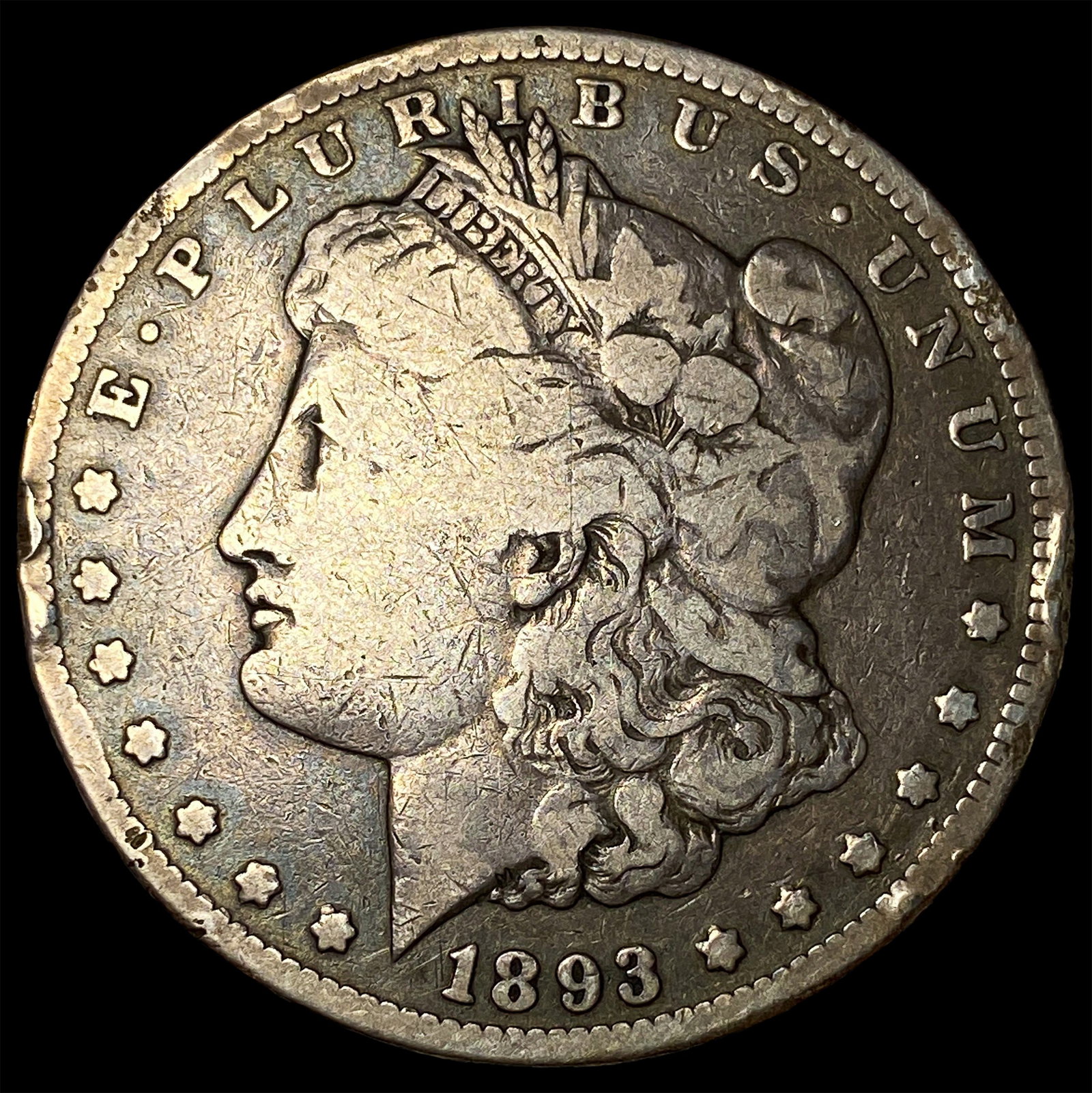 1893-CC Silver Morgan Dollar LIGHTLY CIRCULATED (1 of 2)