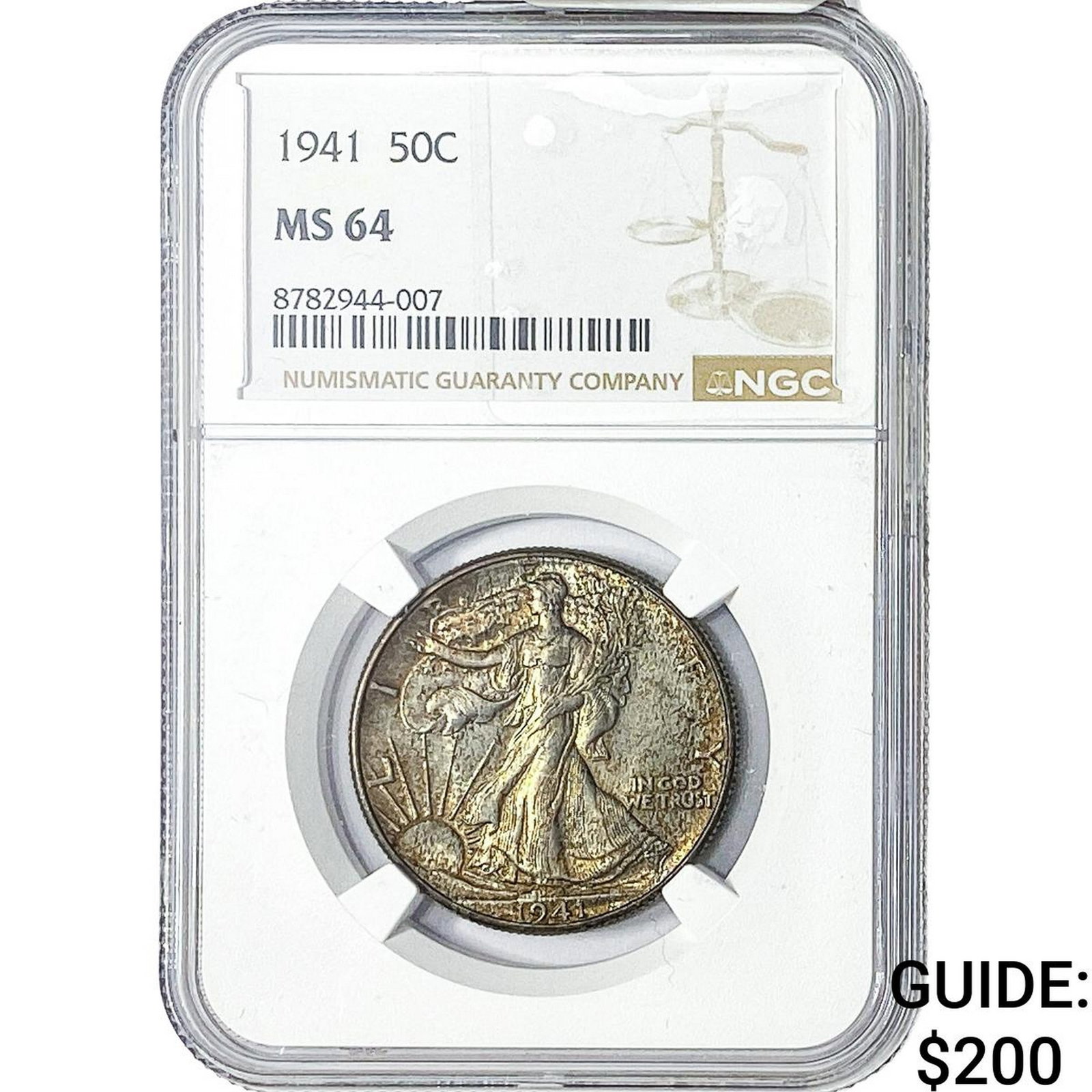 1941 Walking Liberty Half Dollar NGC MS64: 1941 Walking Liberty Half Dollar NGC MS64
