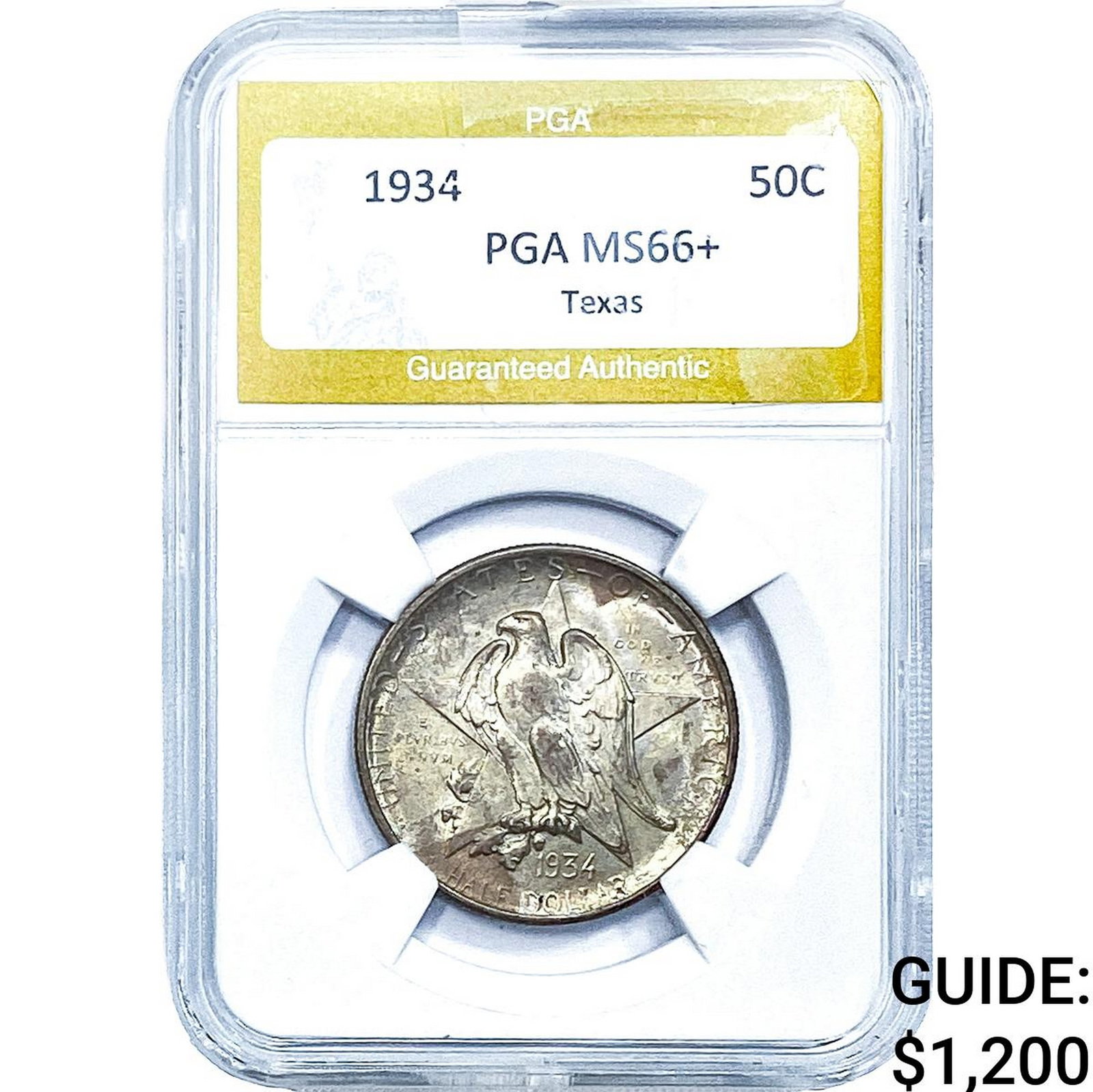 1934 Texas Half Dollar PGA MS66+: 1934 Texas Half Dollar PGA MS66+