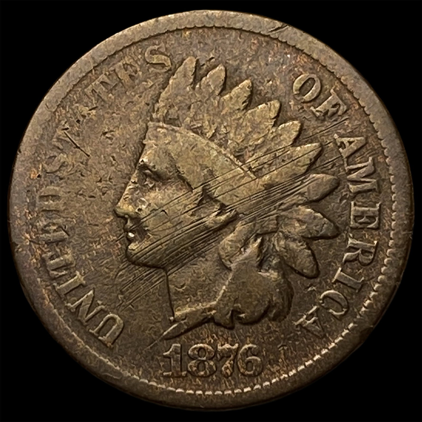1876 Indian Head Cent NICELY CIRCULATED: 1876 Indian Head Cent NICELY CIRCULATED