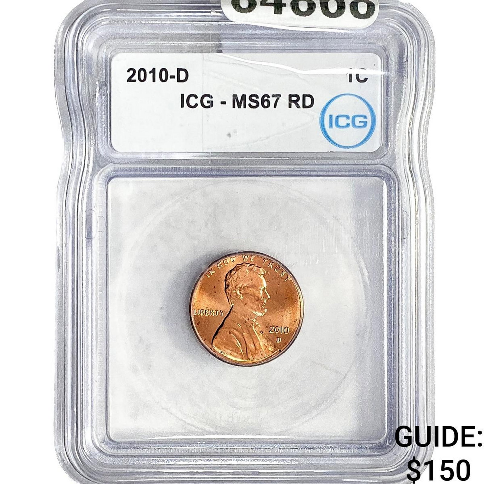 2010-D Lincoln Shield Penny ICG MS67 RD: 2010-D Lincoln Shield Penny ICG MS67 RD