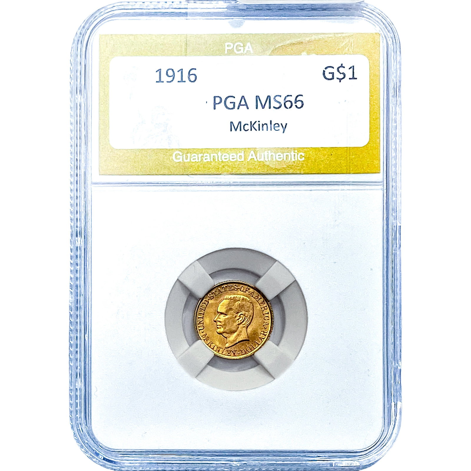 1916 McKinley Rare Gold Dollar PGA MS66 (1 of 2)