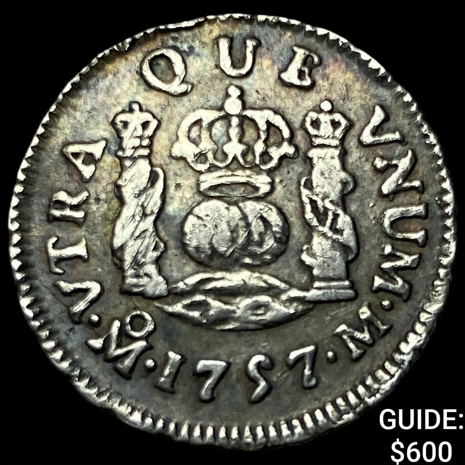 1757-M Mexico Ferdinand VI Silver 1/2 Real (1 of 2)
