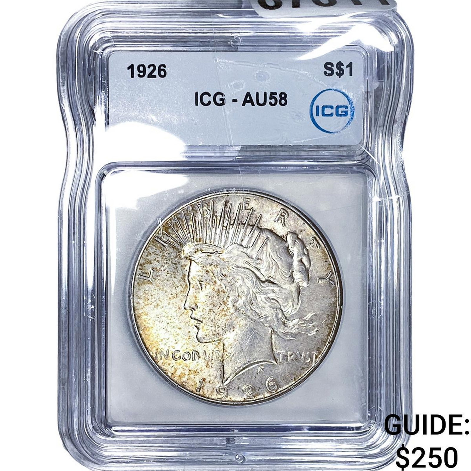 1926 Silver Peace Dollar ICG AU58: 1926 Silver Peace Dollar ICG AU58