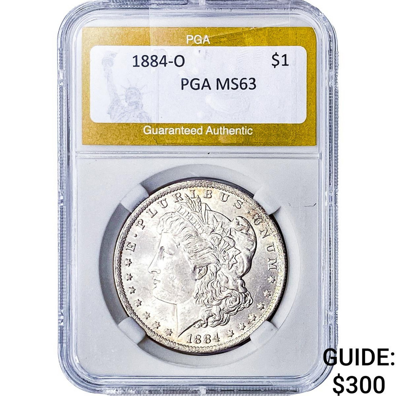 1884-O Morgan Silver Dollar PGA MS63: 1884-O Morgan Silver Dollar PGA MS63