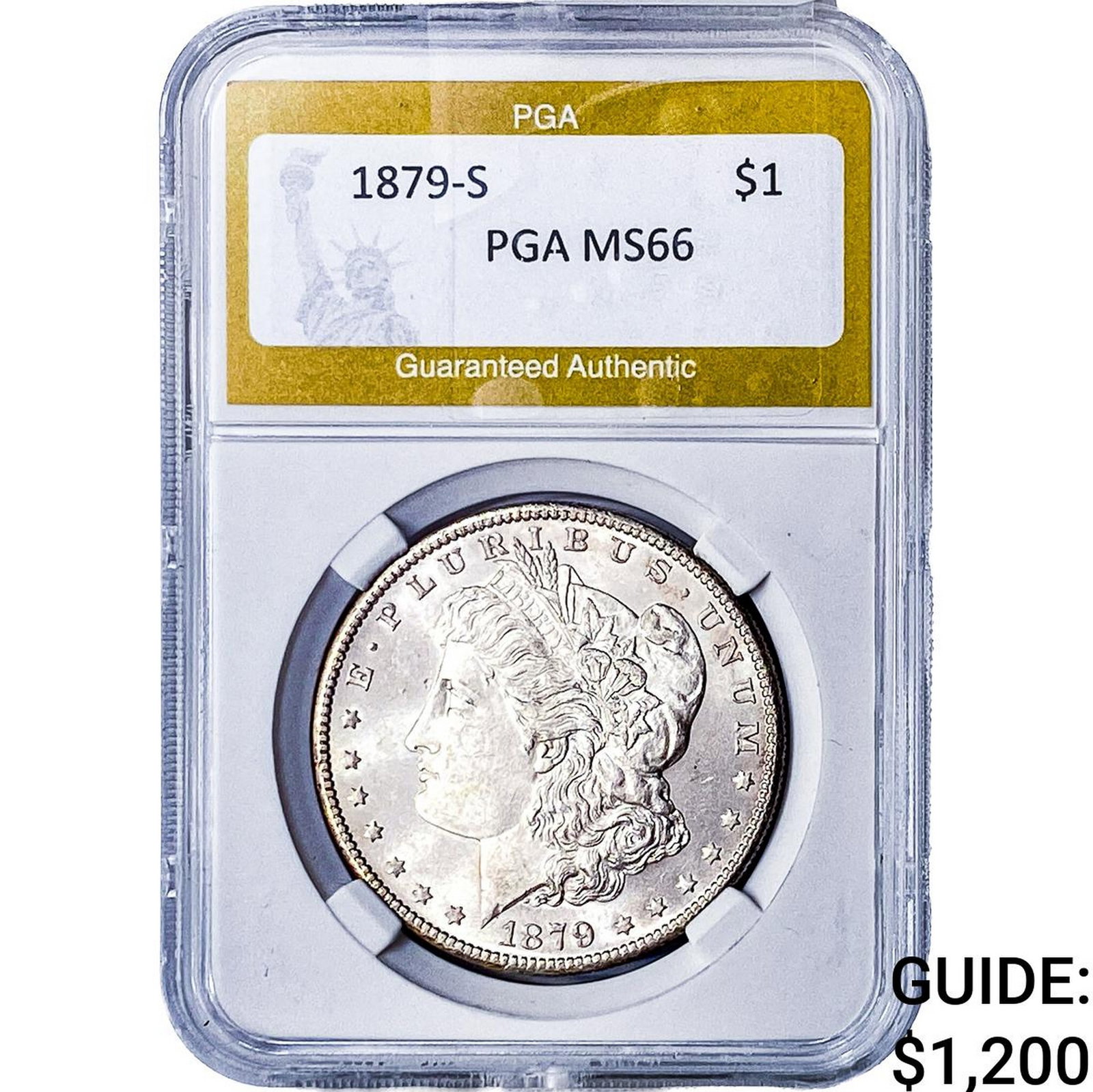 1879-S Morgan Silver Dollar PGA MS66: 1879-S Morgan Silver Dollar PGA MS66