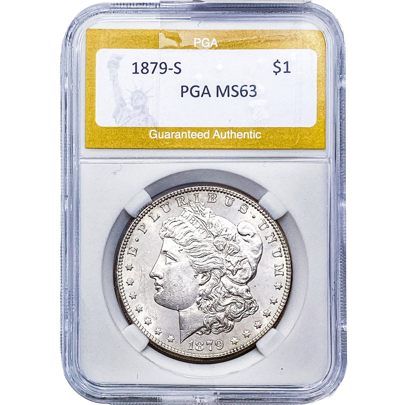 1879-S Morgan Silver Dollar PGA MS63: 1879-S Morgan Silver Dollar PGA MS63