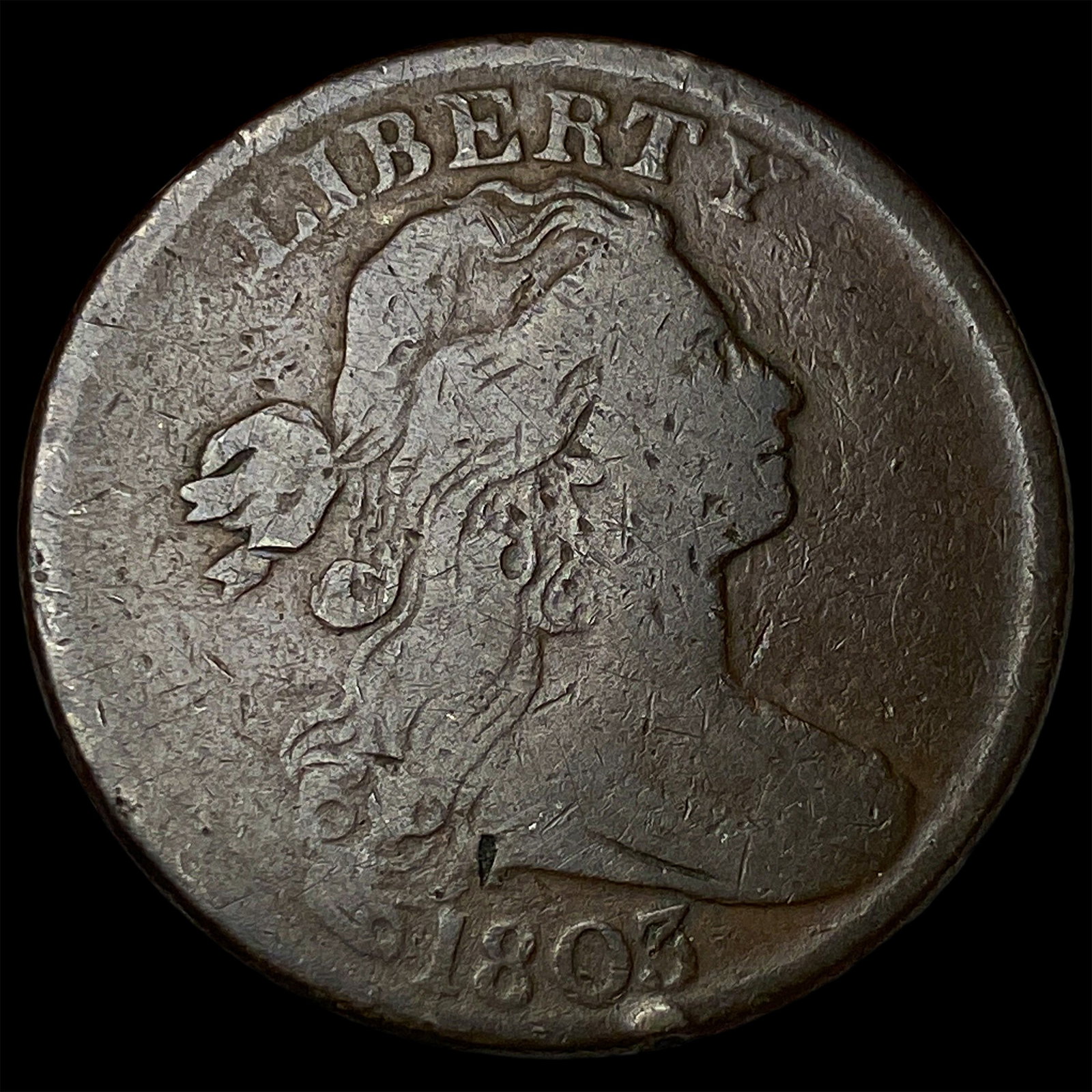 1803 Draped Bust Large Cent LIGHTLY CIRCULATED (1 of 2)