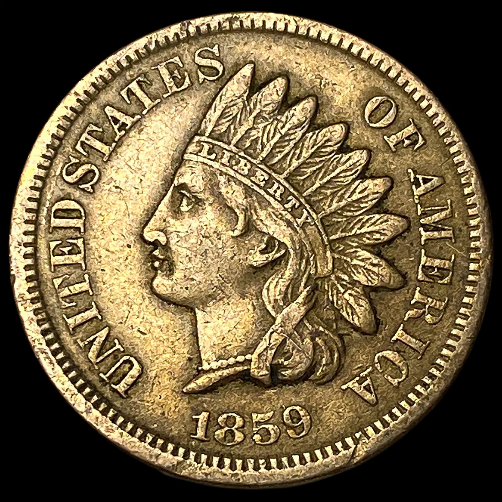 1859 Indian Head Cent NEARLY UNCIRCULATED (1 of 2)