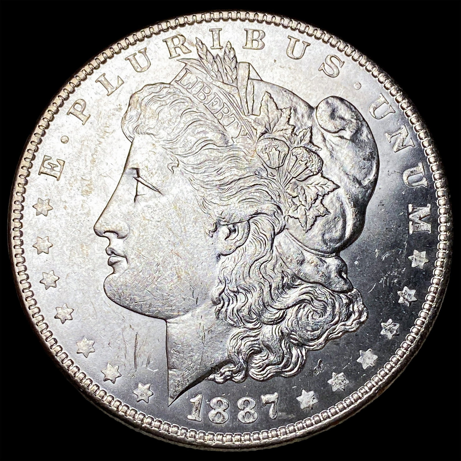 1887 Morgan Silver Dollar GEM BU: 1887 Morgan Silver Dollar GEM BU