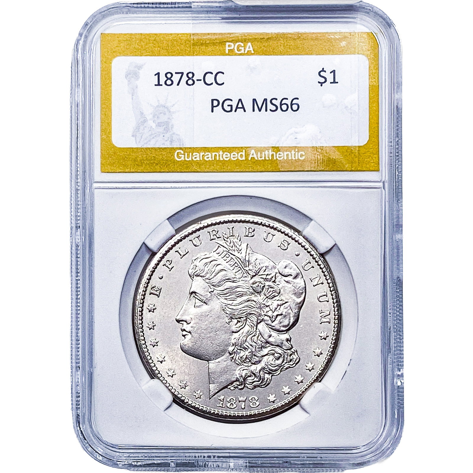 1878-CC Morgan Silver Dollar PGA MS66: 1878-CC Morgan Silver Dollar PGA MS66