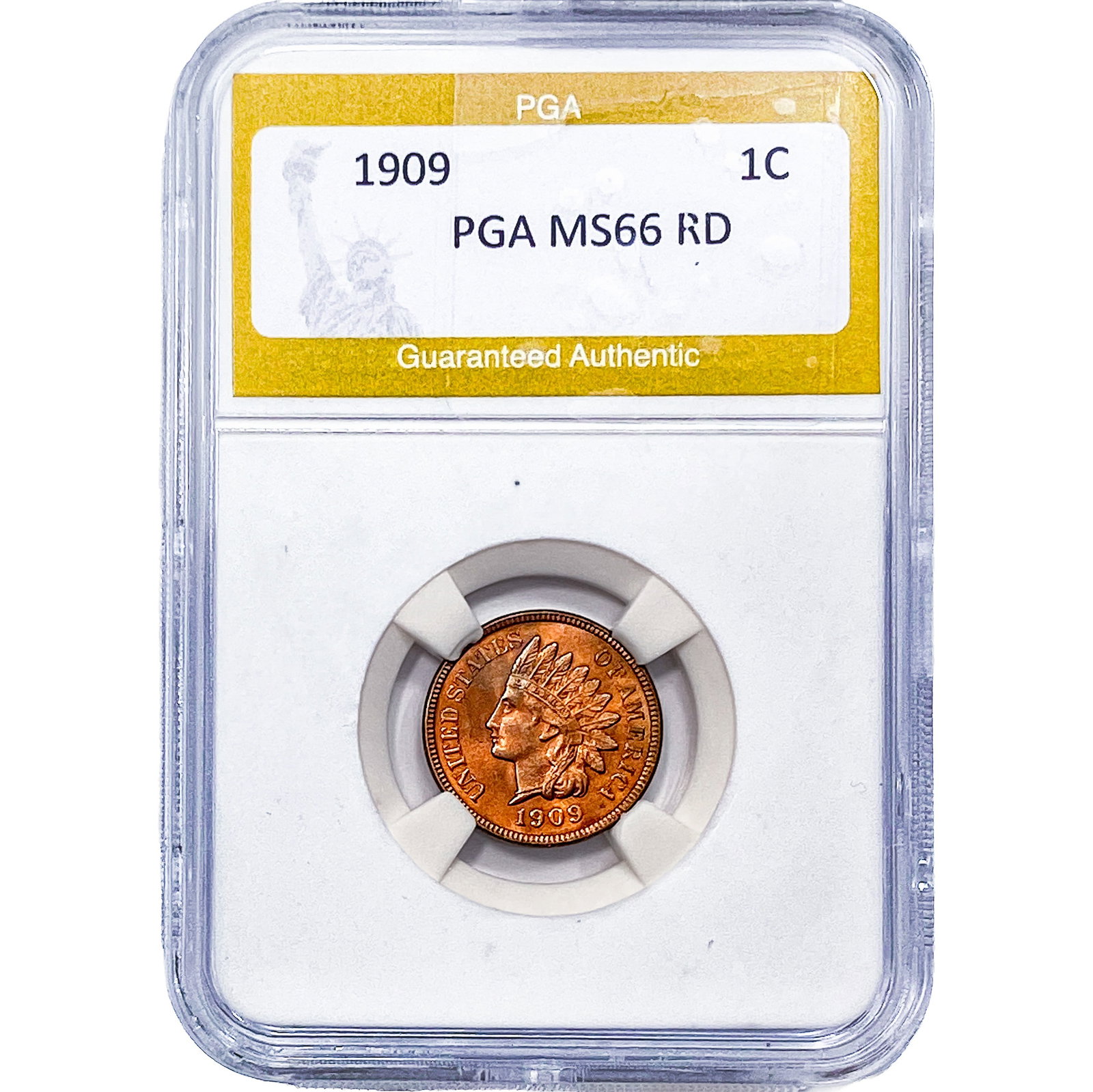1909 Indian Head Cent PGA MS66 RD (1 of 2)