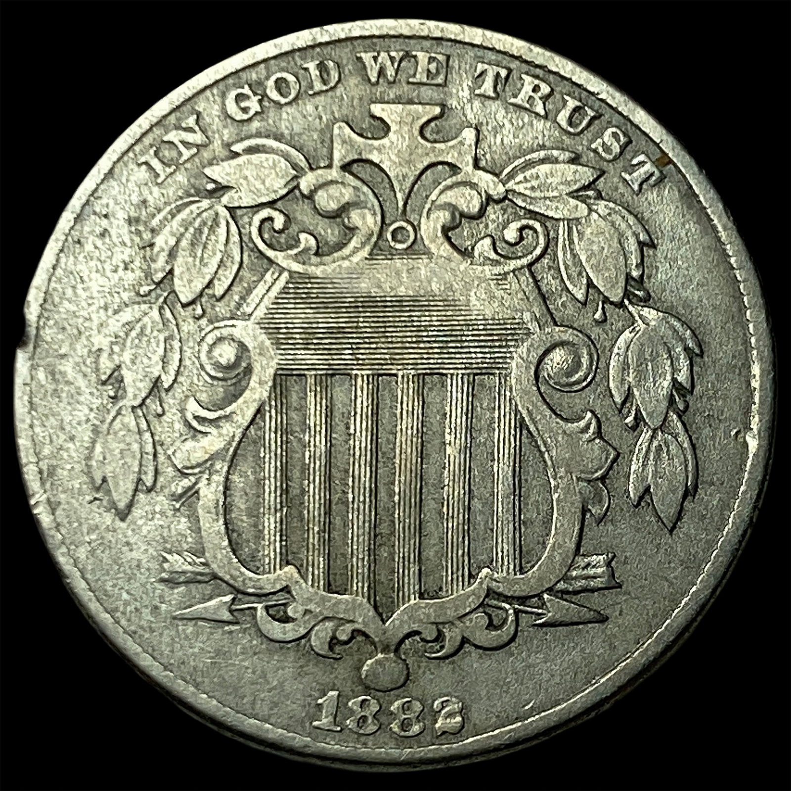 1882 Shield Nickel LIGHTLY CIRCULATED: 1882 Shield Nickel LIGHTLY CIRCULATED