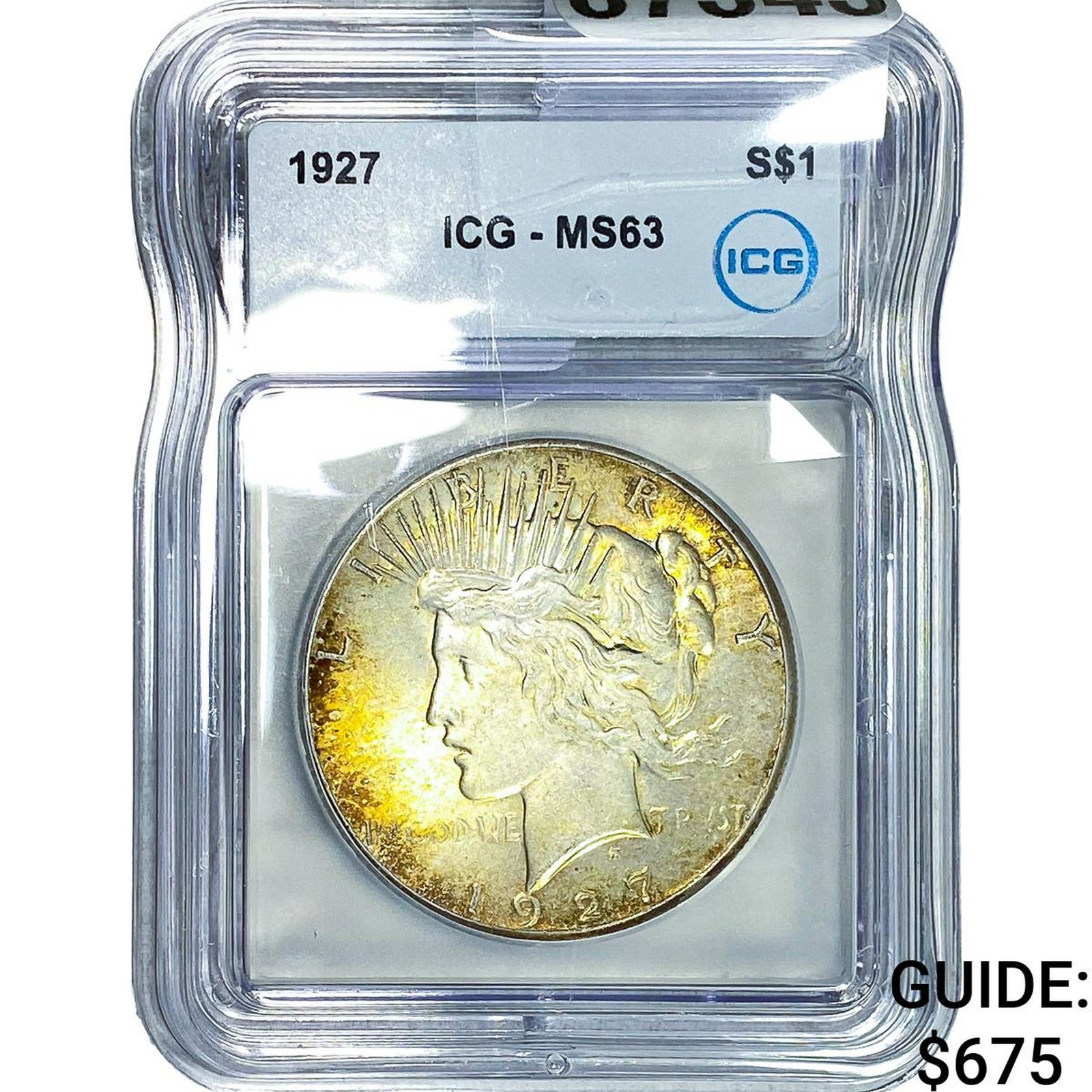 1927 Silver Peace Dollar ICG MS63: 1927 Silver Peace Dollar ICG MS63