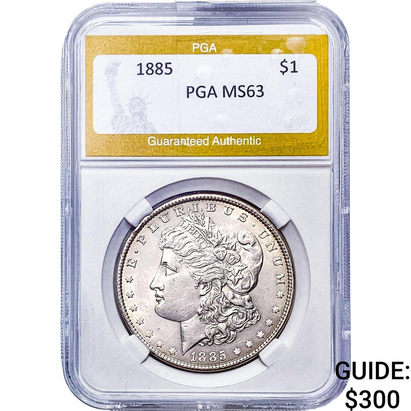 1885 Morgan Silver Dollar PGA MS63: 1885 Morgan Silver Dollar PGA MS63