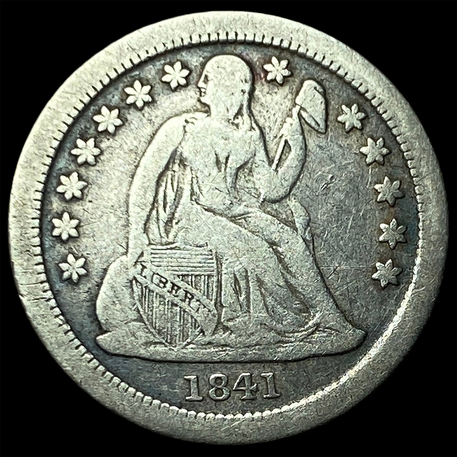 1841-O Silver Seated Liberty Dime LIGHTLY CIRCULATED (1 of 2)