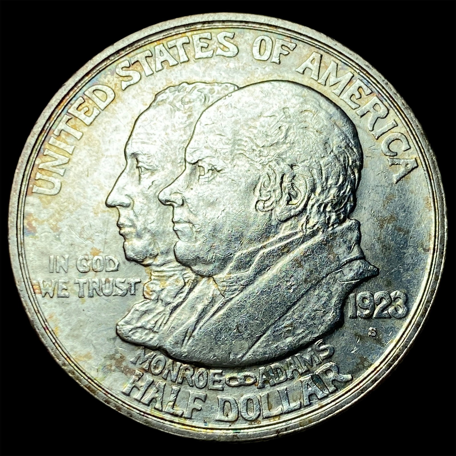1923-S Silver Monroe Doctrine Half Dollar GEM BU: 1923-S Silver Monroe Doctrine Half Dollar GEM BU