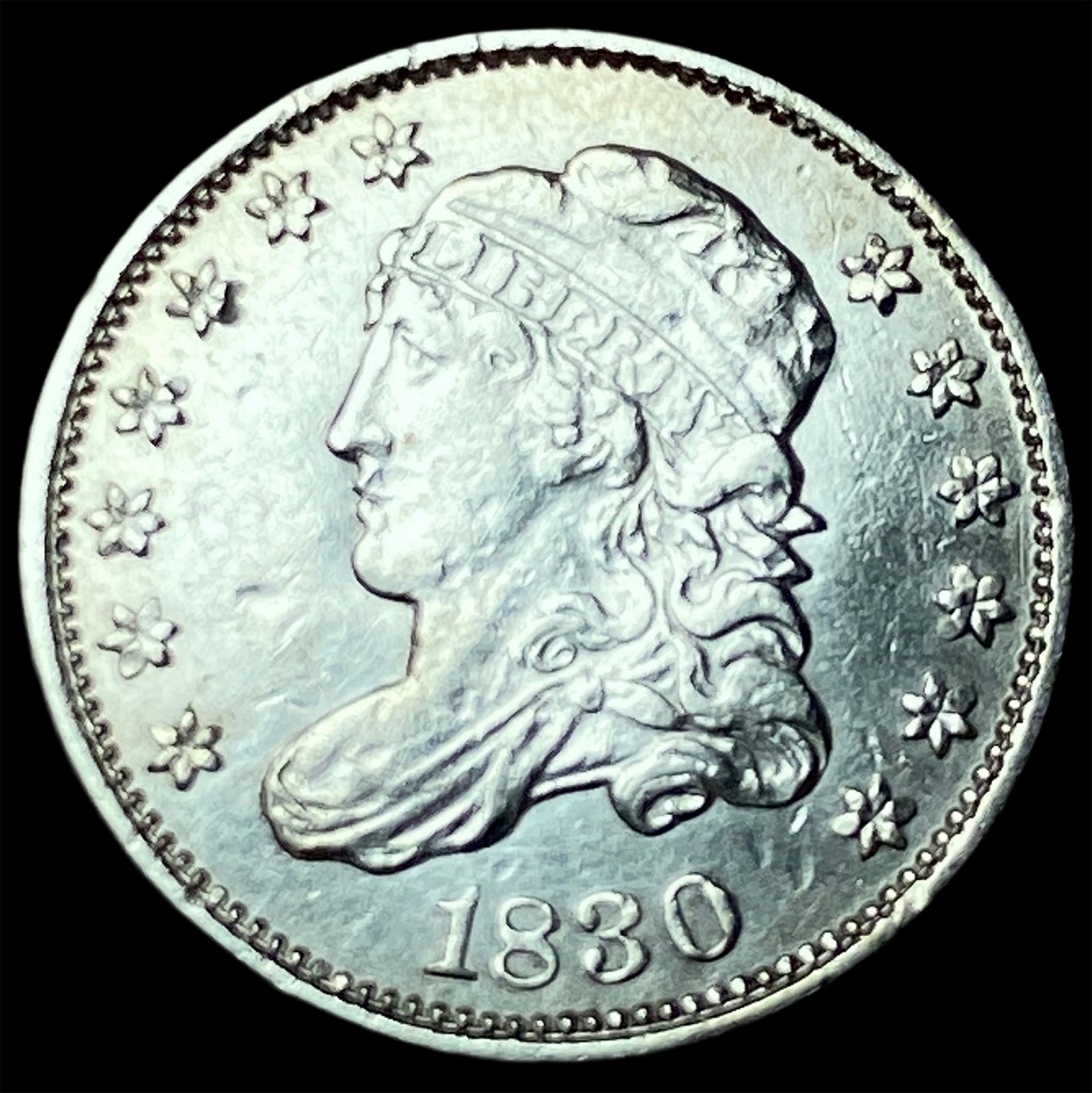 1830 Capped Bust Silver Half Dime UNCIRCULATED (1 of 2)
