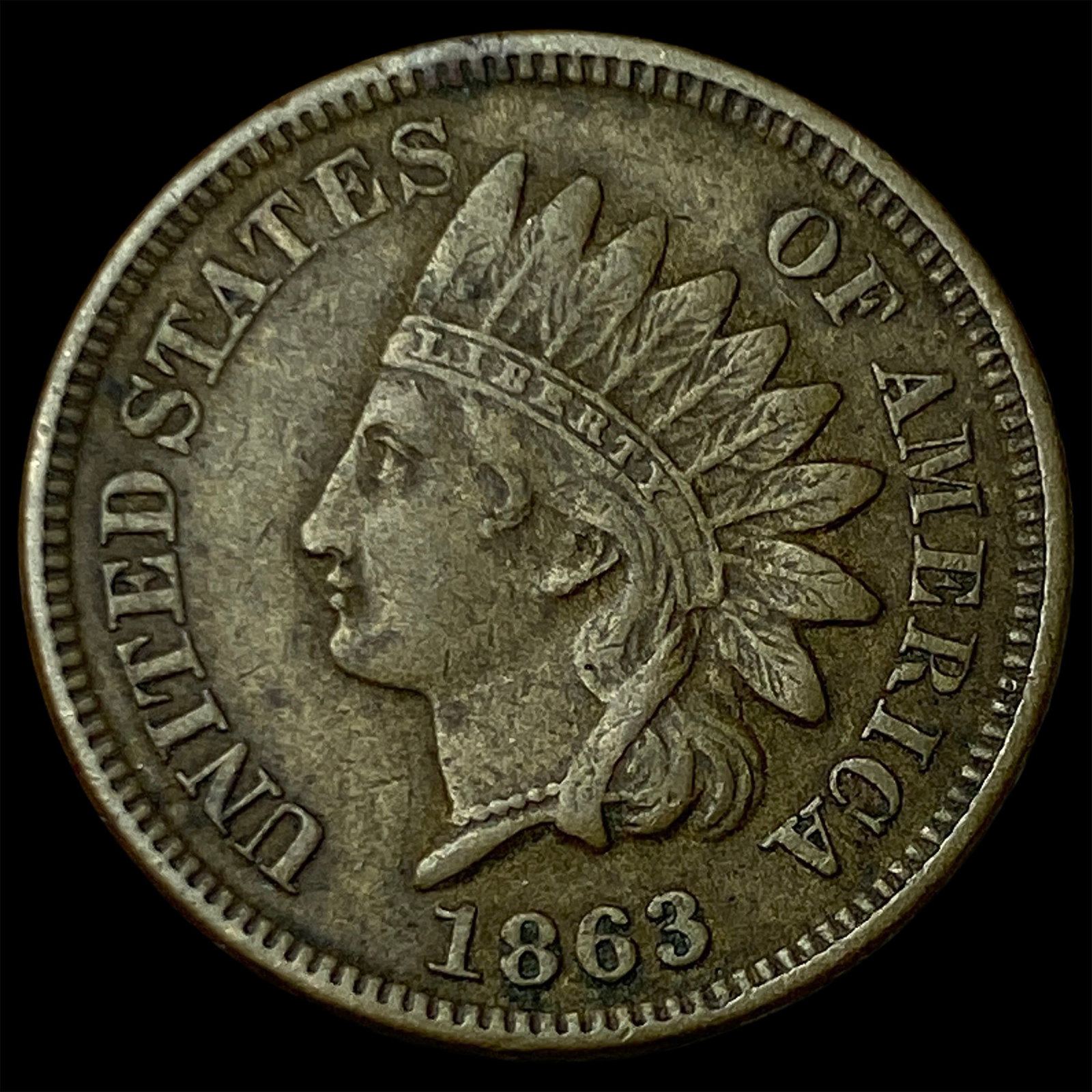 1863 Indian Head Cent CLOSELY UNCIRCULATED: 1863 Indian Head Cent CLOSELY UNCIRCULATED