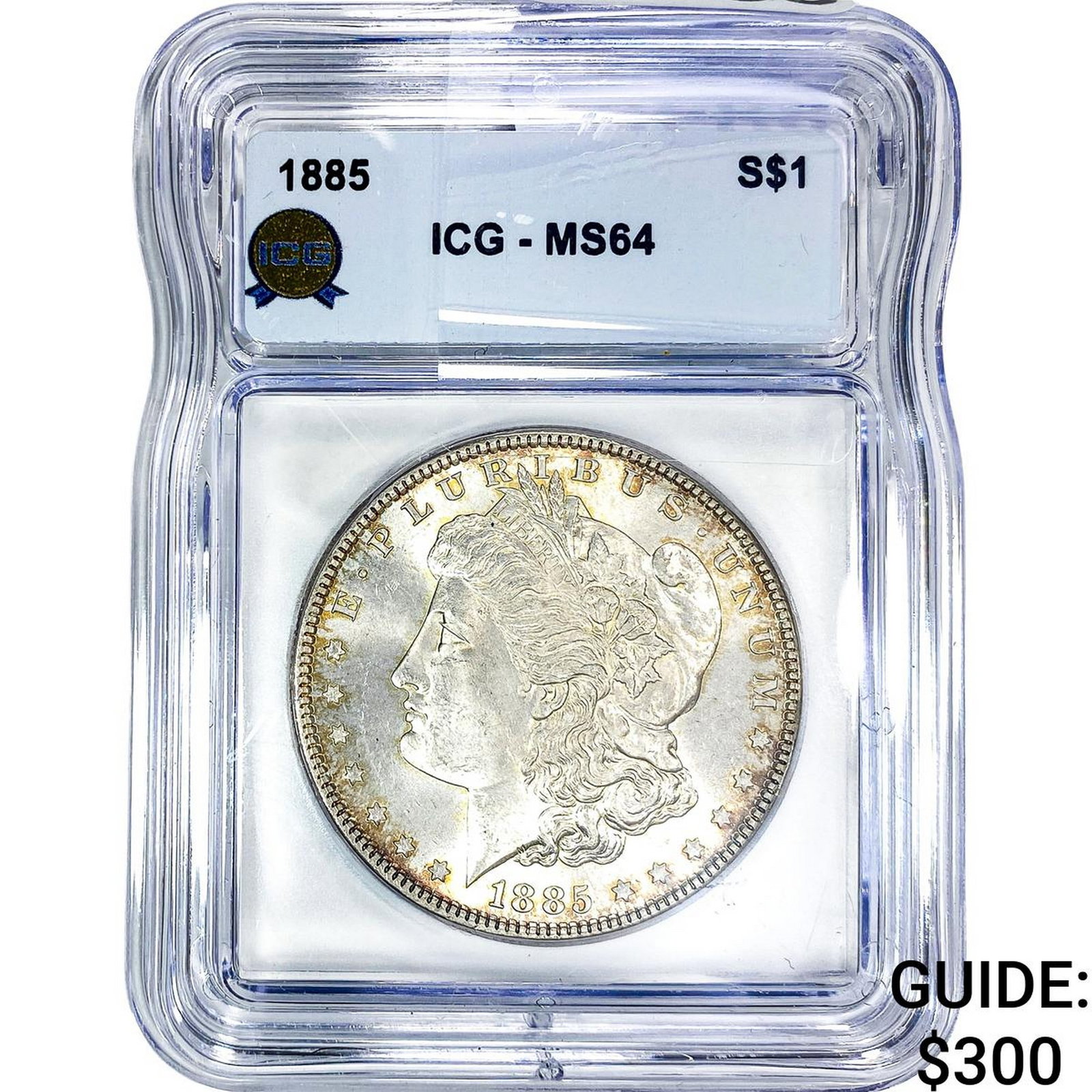 1885 Morgan Silver Dollar ICG MS64: 1885 Morgan Silver Dollar ICG MS64