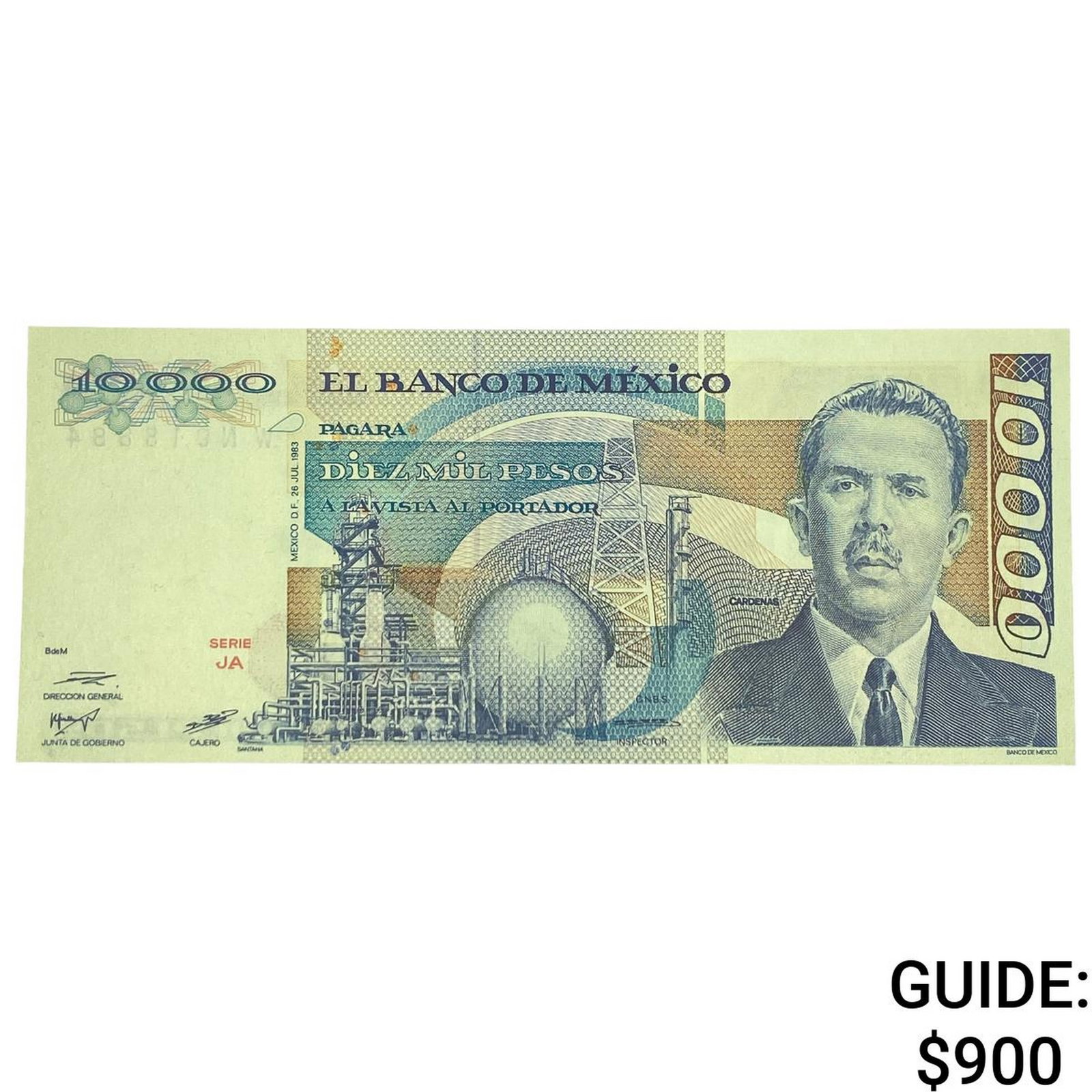 1983 Bank of Mexico 10,000 Pesos: 1983 Bank of Mexico 10,000 Pesos