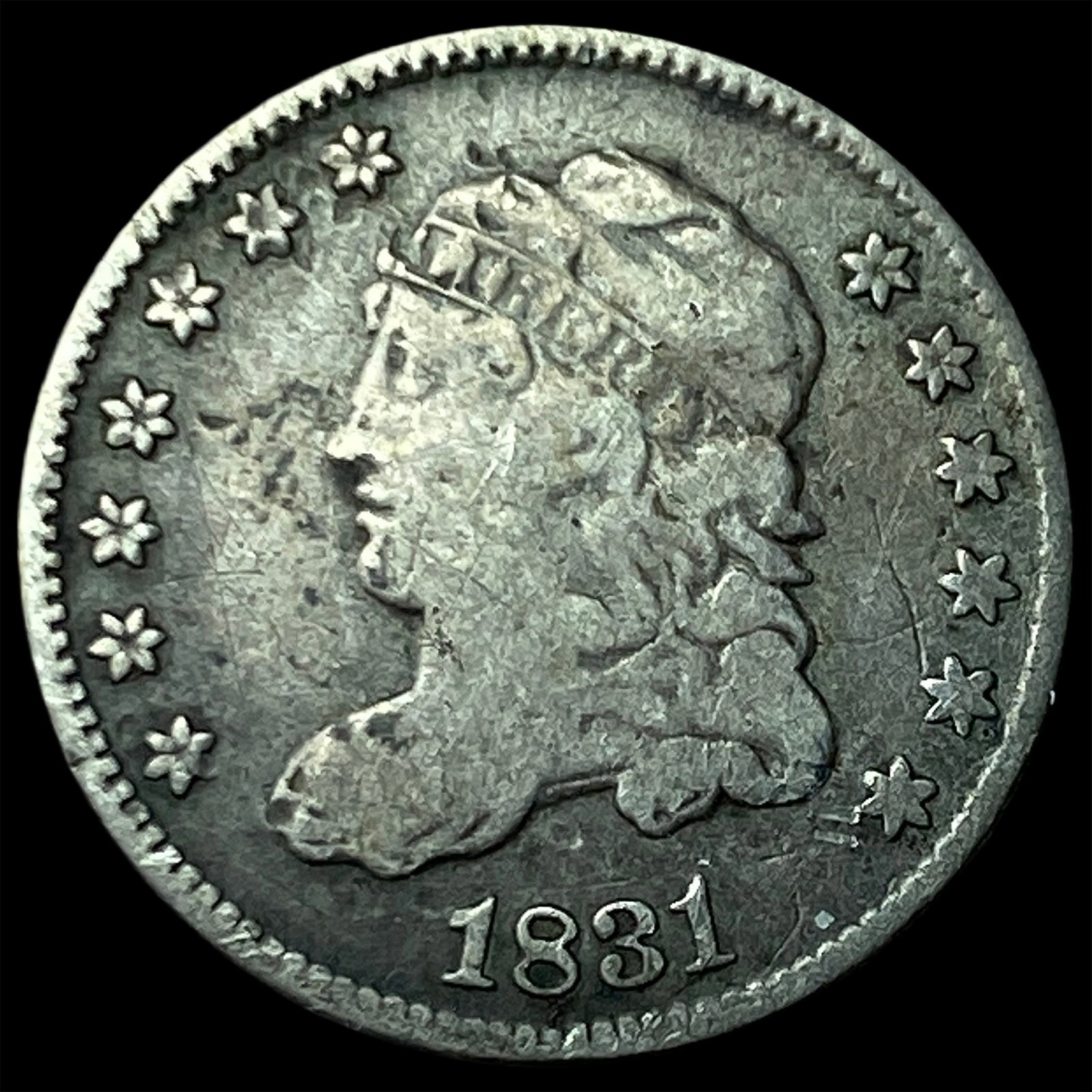 1831 Capped Bust Silver Half Dime LIGHTLY CIRCULATED (1 of 2)