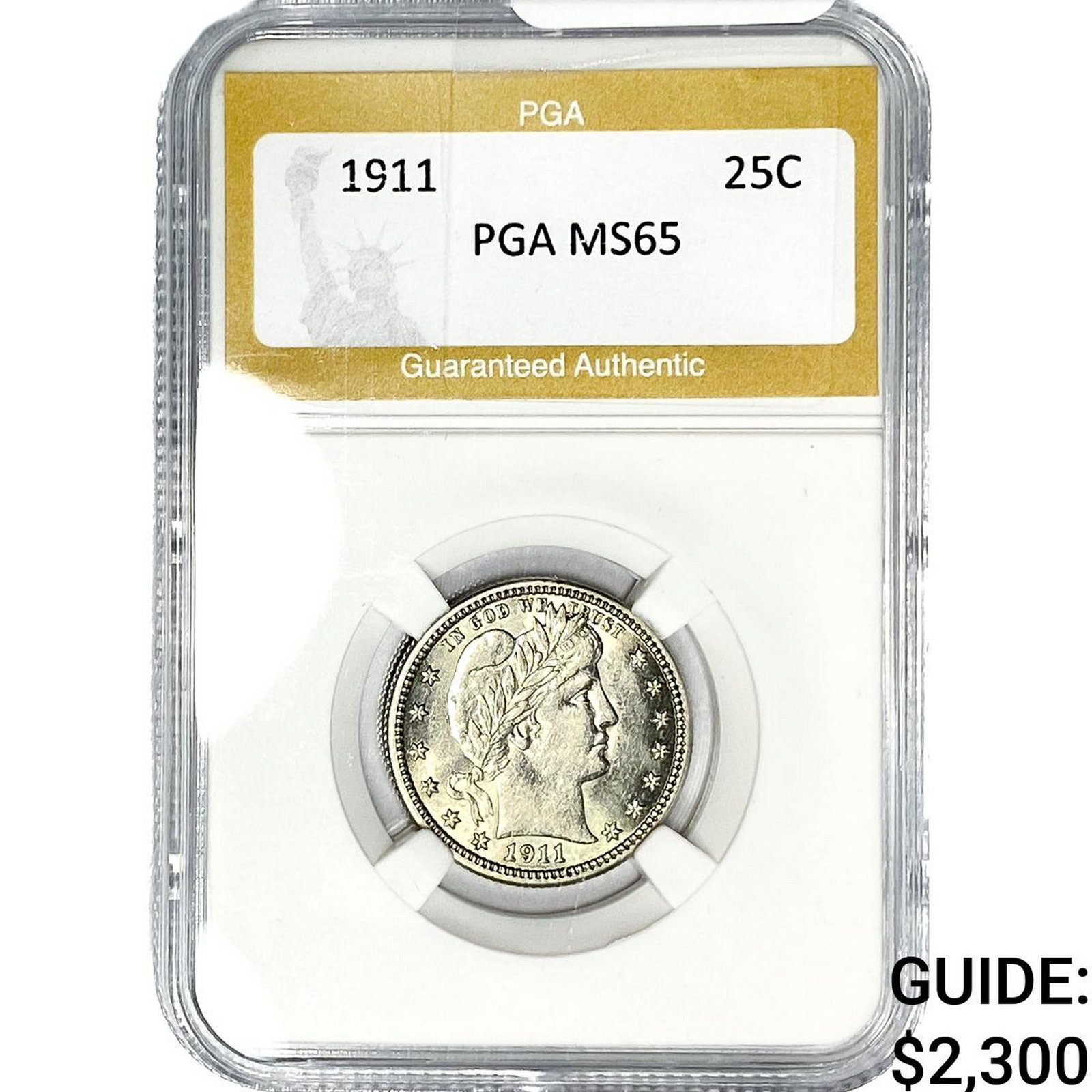 1911 Barber Quarter PGA MS65 (1 of 2)