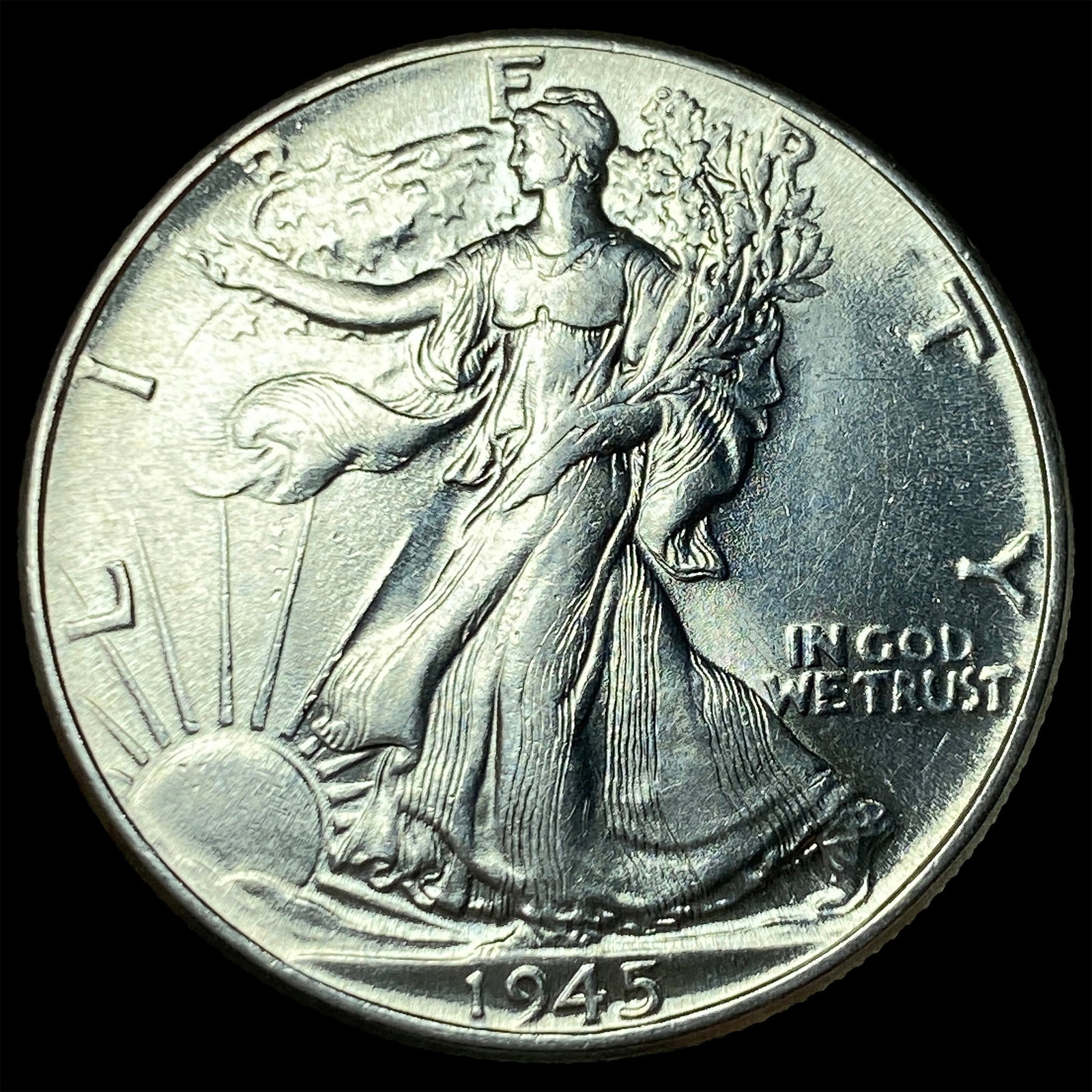 1945 Silver Walking Liberty Half Dollar CHOICE BU: 1945 Silver Walking Liberty Half Dollar CHOICE BU