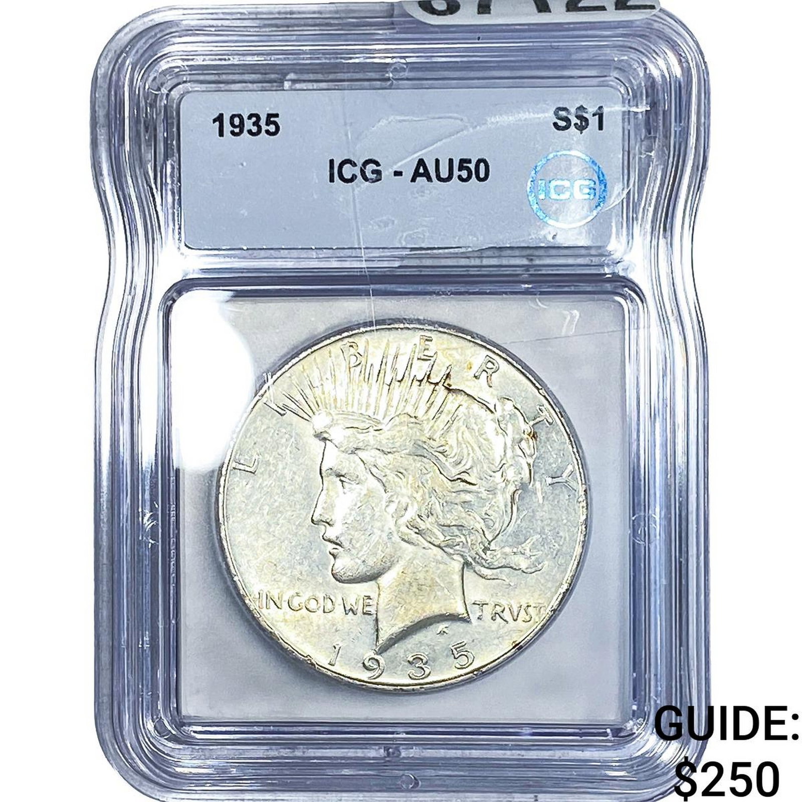 1935 Silver Peace Dollar ICG AU50 (1 of 2)