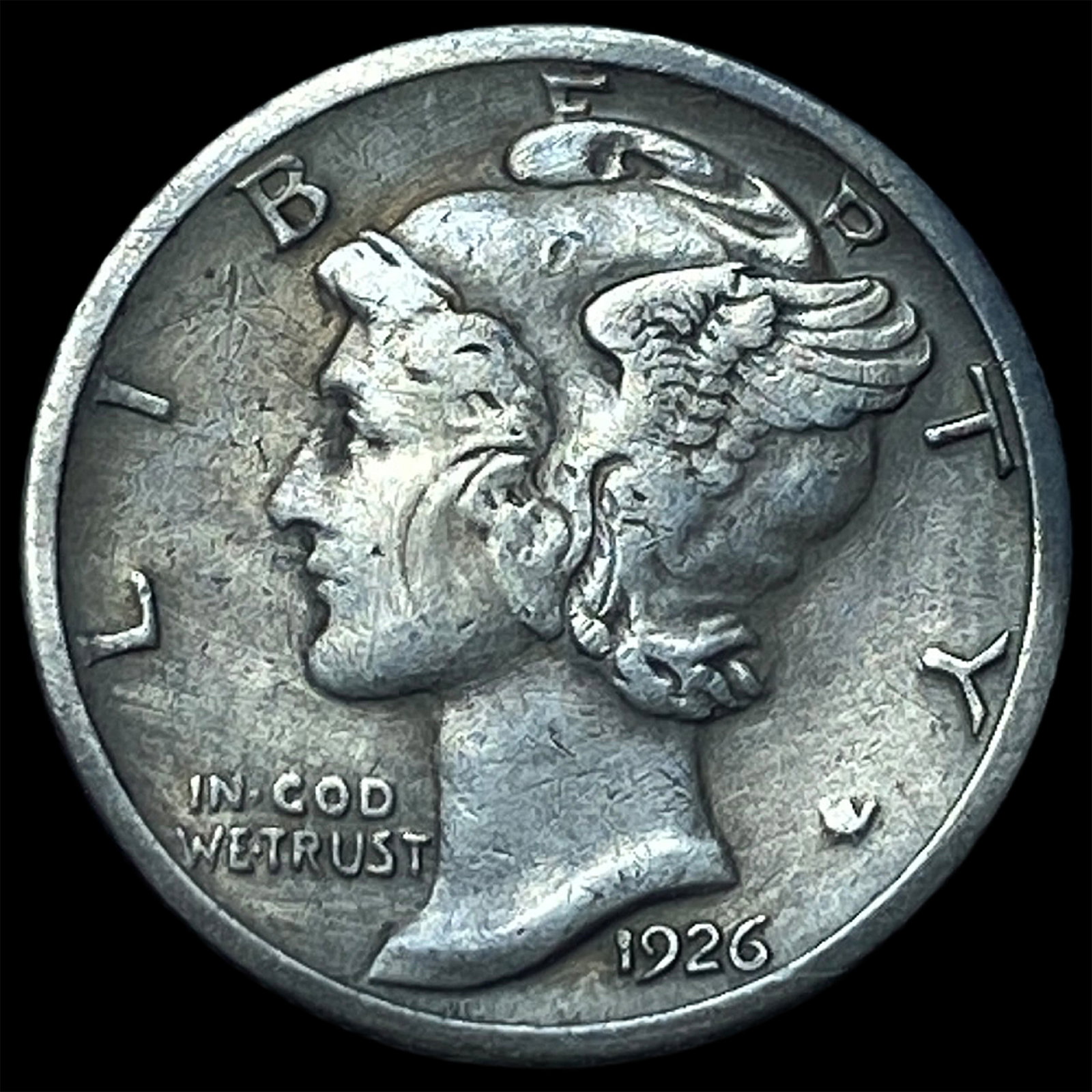 1926-S Silver Mercury Dime CLOSELY UNCIRCULATED: 1926-S Silver Mercury Dime CLOSELY UNCIRCULATED