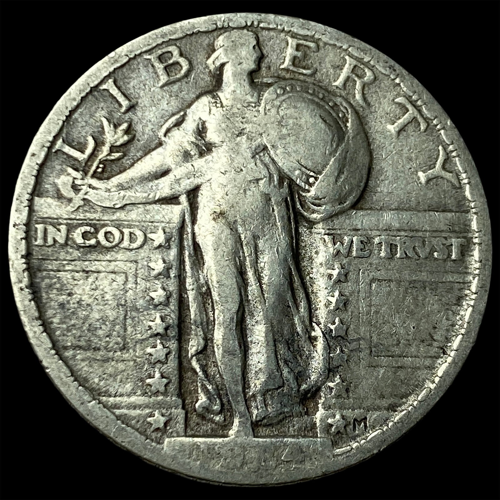 1924 Standing Liberty Quarter LIGHTLY CIRCULATED: 1924 Standing Liberty Quarter LIGHTLY CIRCULATED